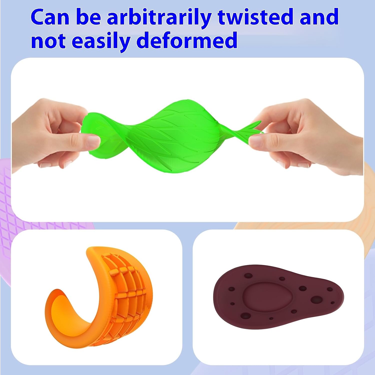 Fidget Sensory Toys for Kids Adults Easter Basket Stuffers Silicone Worry Stone for Autism ADHD Teens Silent Calm Down Toy Quiet Fidgets Stress Items Anxiety(6pcs) - Image 3