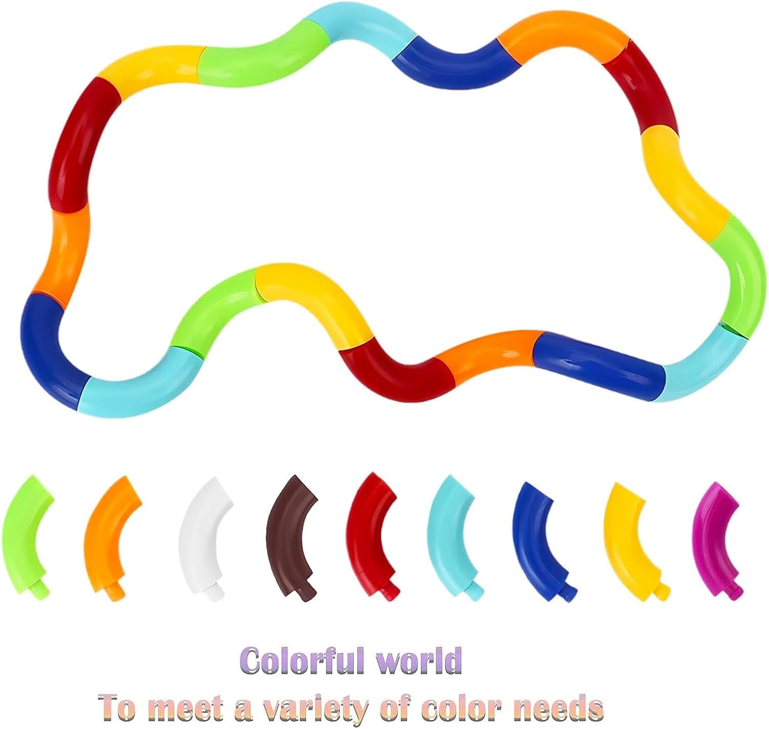 7PCS Quiet Twisty Fidget Toys – Squeeze, Twist, and Spin – Multicolored Sensory Toys for Kids and Adults, Stress Relief Toys & Educational Tools for Classroom,Alternative Gifts - Image 5