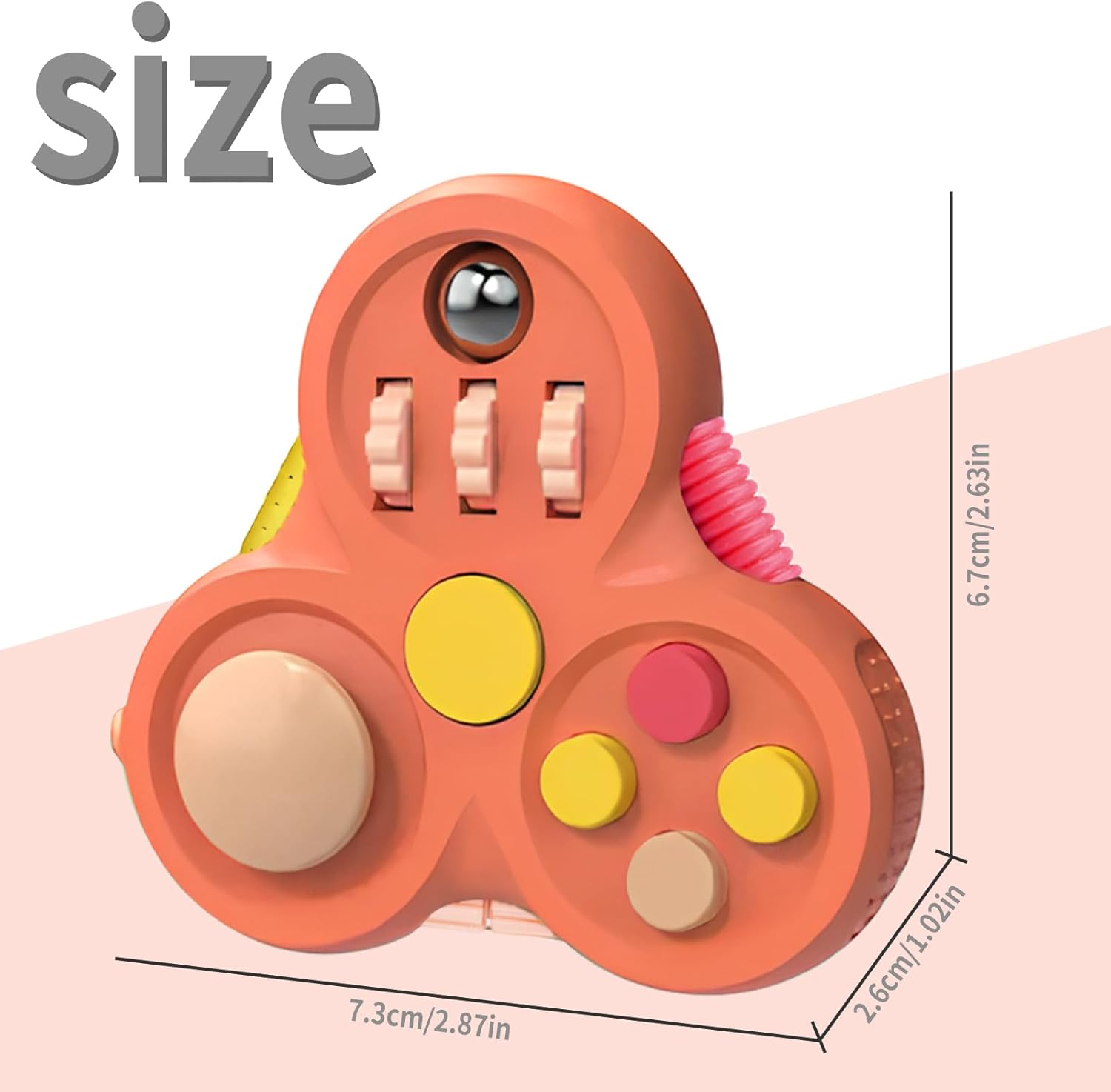 Fidget Toys for Adults,1PCS Fidget Pad Easter Basket Stuffers for Boys Girls,Sensory Toys Stress Relief Cube Clicker Controller,ADHD Autism Fidget Spinner for Office Desk Travel Games - Image 4