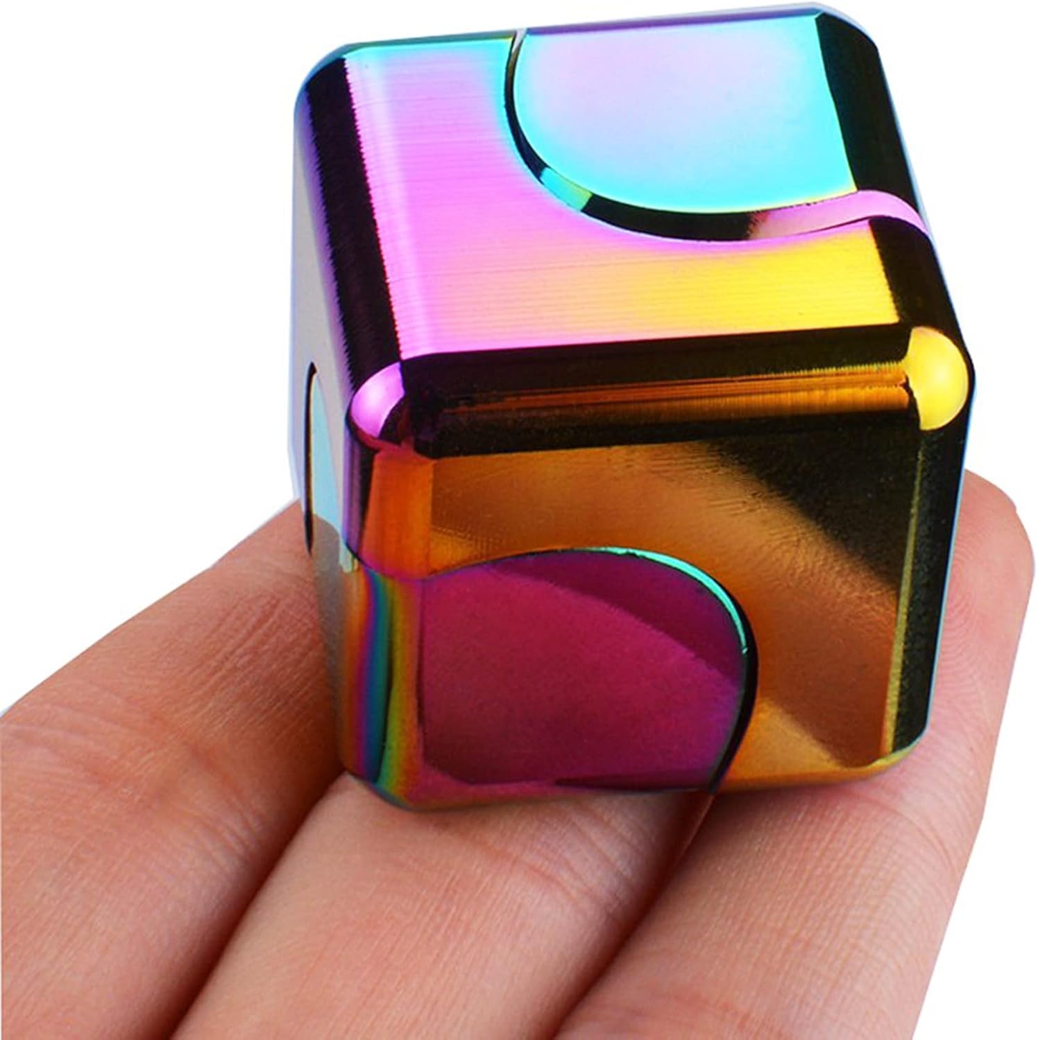 Fidget Spinner Toys Cube Adults, Easter Basket Stuffers for Teens Metal Cool Stuff Desk Gadgets Office Toys Small Anxiety Figette Sensory Toy ADHD Tool Fingears Figet Stress Valentine Gift for Boys - Image 2