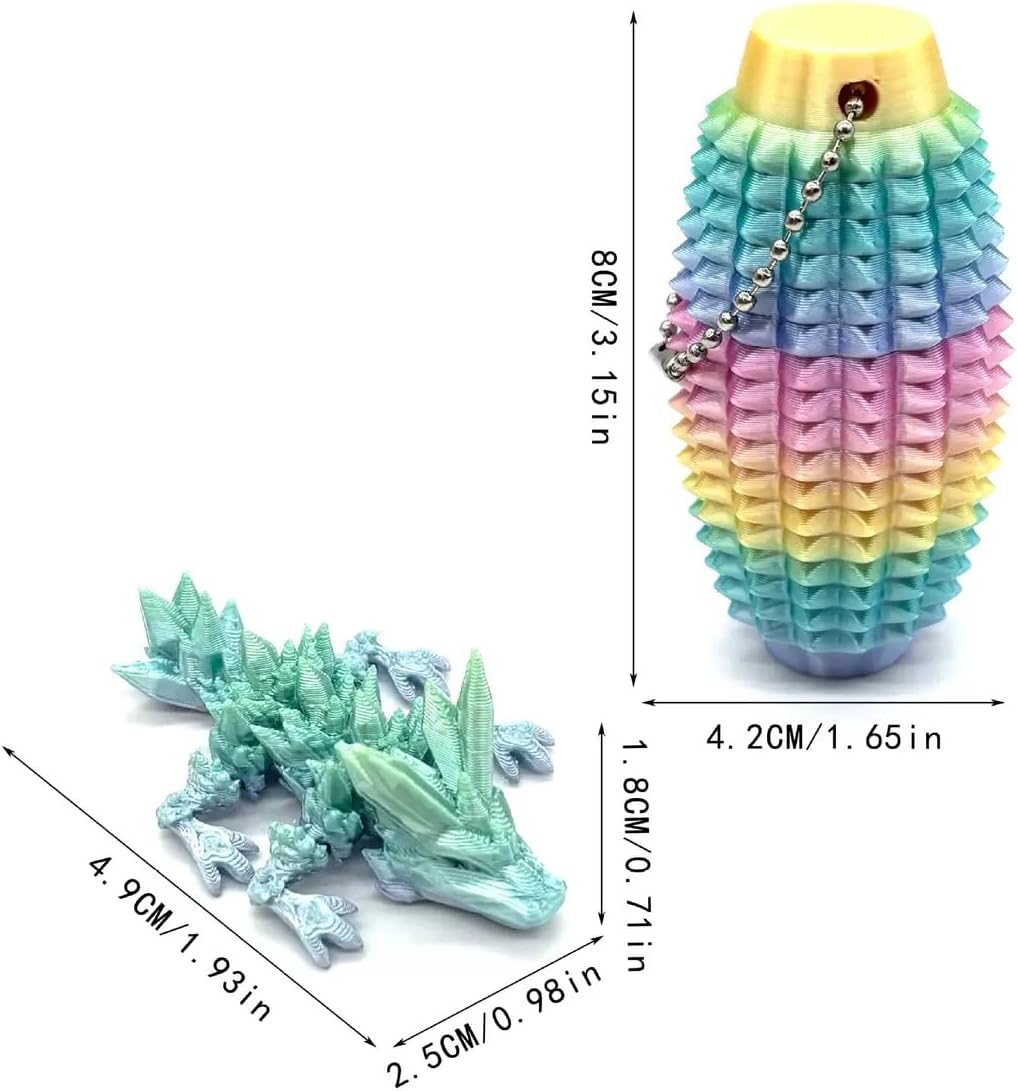 Little Ouchies Fidget Toys,3D Printed Spiky Grippie Stim Keychain, Sensory Toy for Stress Relief & Focus,3D Printed Dragon ,Fidget Dragon Toys(Purple ) - Image 3