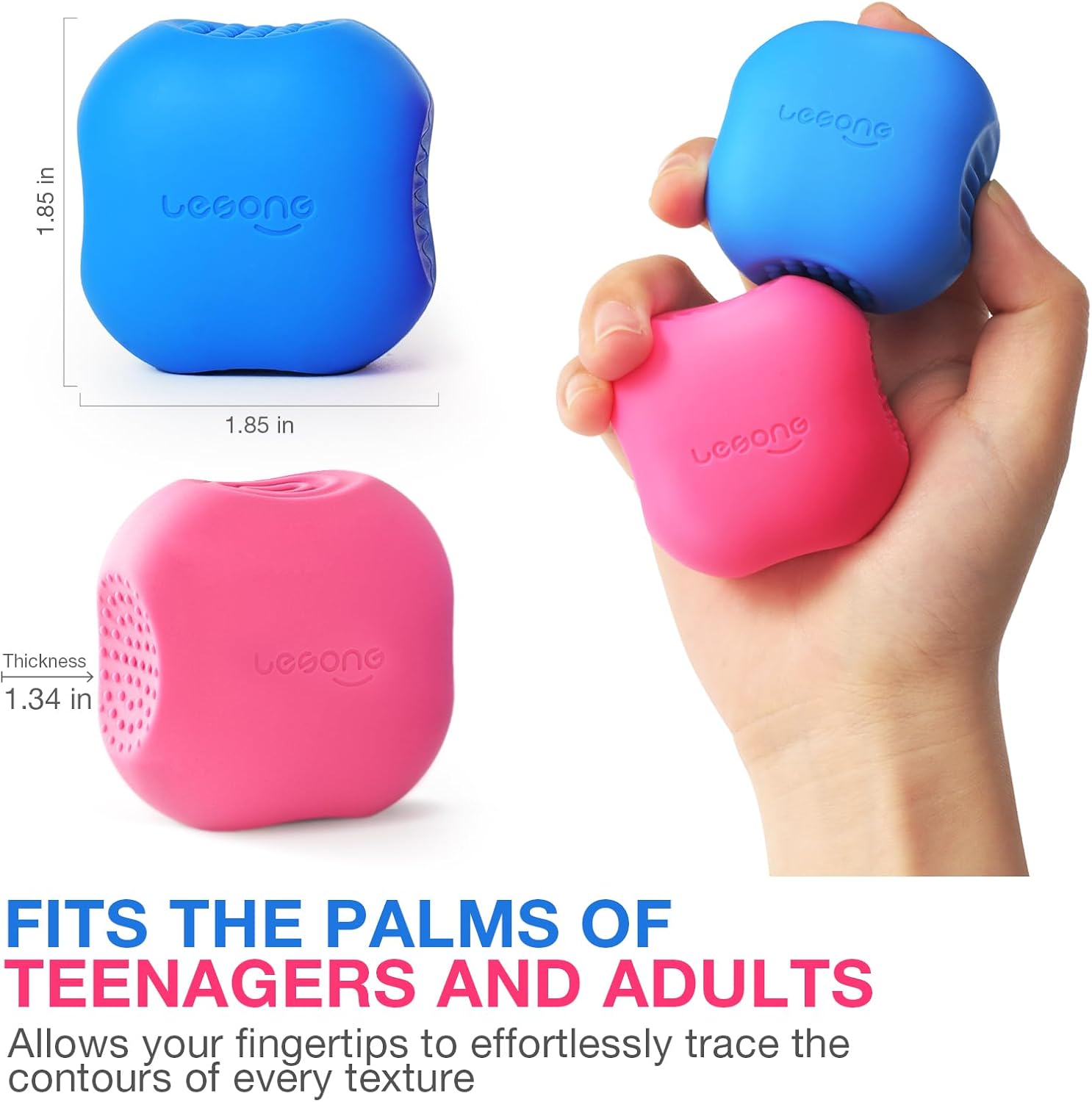 Sensory Fidget Toys for Adults Kids: 2 Pack Textured Fidget Toys for Adults Office Anxiety Relief - Sensory Toys for Kids Autism ADHD - Small Quiet Fidgets for Classroom - Image 5