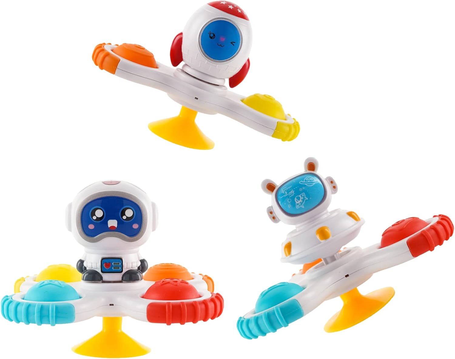 Suction Cup Spinner Toy for Baby 12-18Months, Bath Toys for Toddlers 1-3, Boys and Girls 1st Birthday Sensory Toys Gifts - Image 2