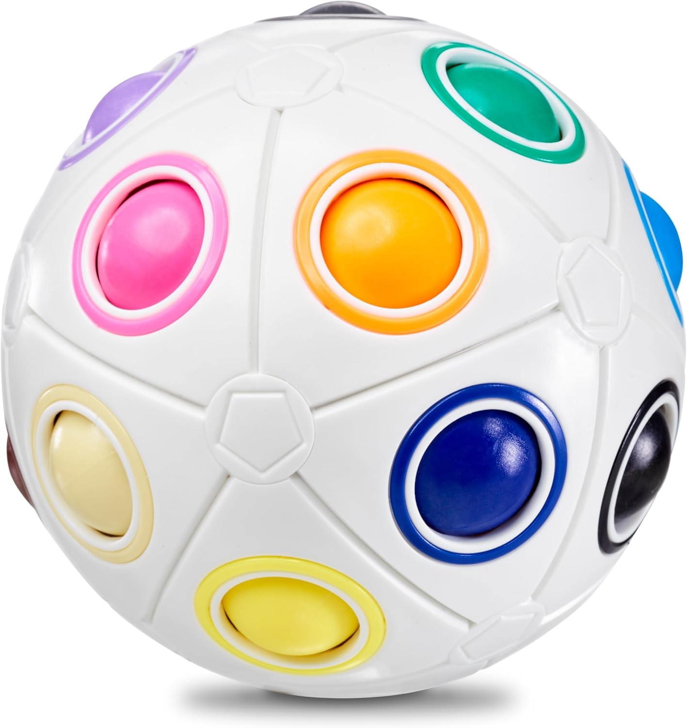 CUBIDI® Original Big Rainbow Puzzle Ball I Brain Teasers for Kids Ages 6-10 I for Boys and Girls 6+ Years I Ideal Travel Toy for Children | Fidget Puzzles for Adults - Image 2