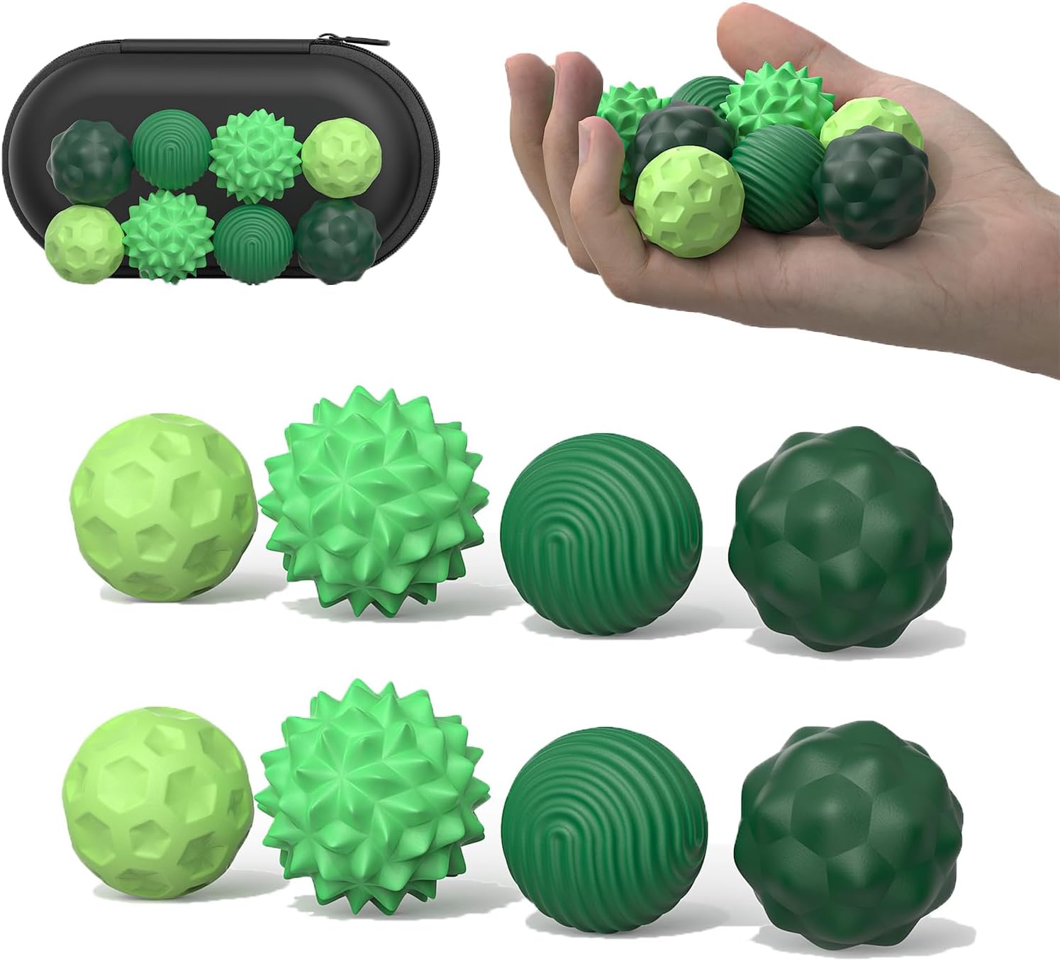Magnetic Balls Fidget Toy Adults - 8pcs Sensory Attraction Stress Balls with Silicone Shell for Adults to Calm Restless Hands Anxious Mind, Office Desk Stress Magnetic Fidget Balls for Anxiety Relief - Image 2