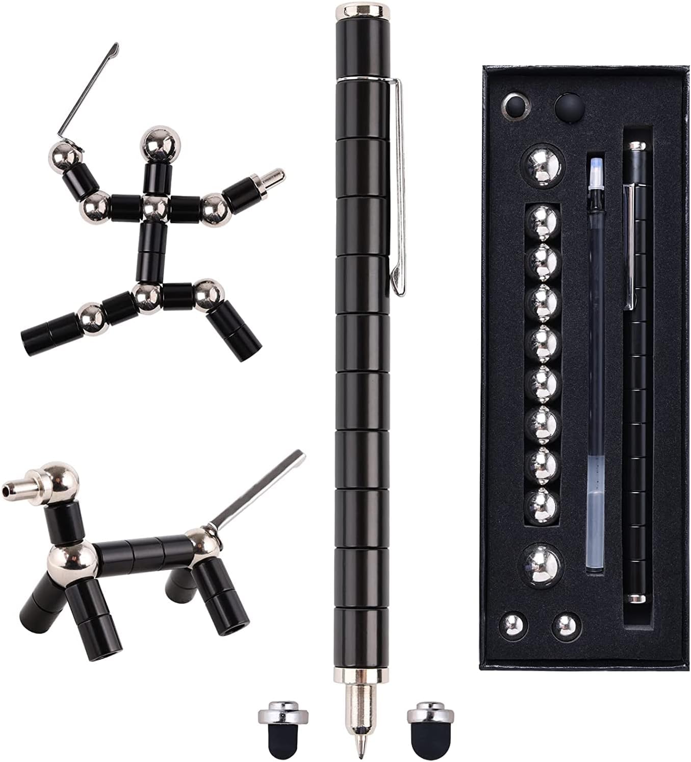 Fidget Pen, Decompression Magnetic Fidget Toy Pen, Magnet Pen Fidget Toy Relieve Pressure Novel Toy Gift for Kids or Friends! (Black) - Image 4