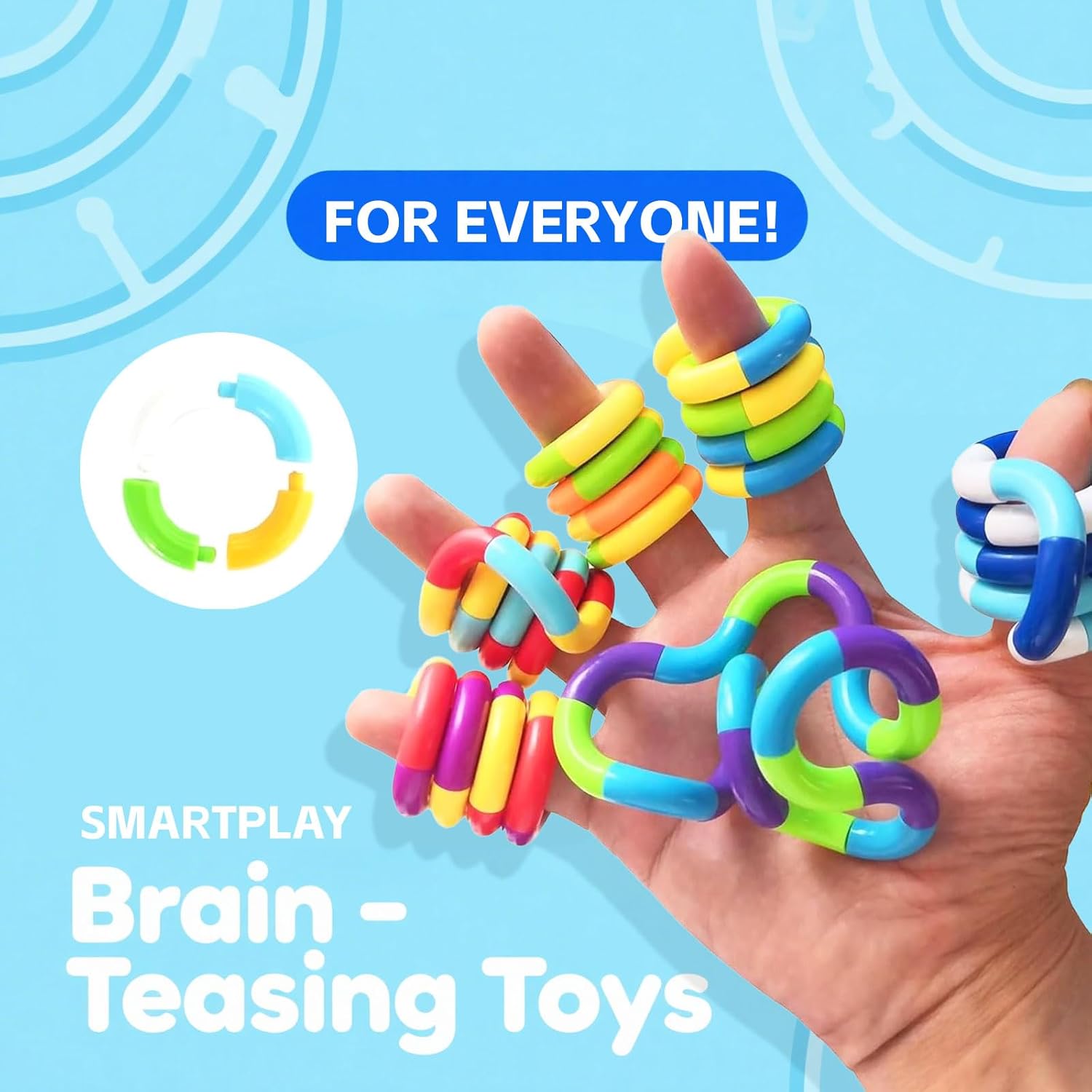 7PCS Quiet Twisty Fidget Toys – Squeeze, Twist, and Spin – Multicolored Sensory Toys for Kids and Adults, Stress Relief Toys & Educational Tools for Classroom,Alternative Gifts - Image 6