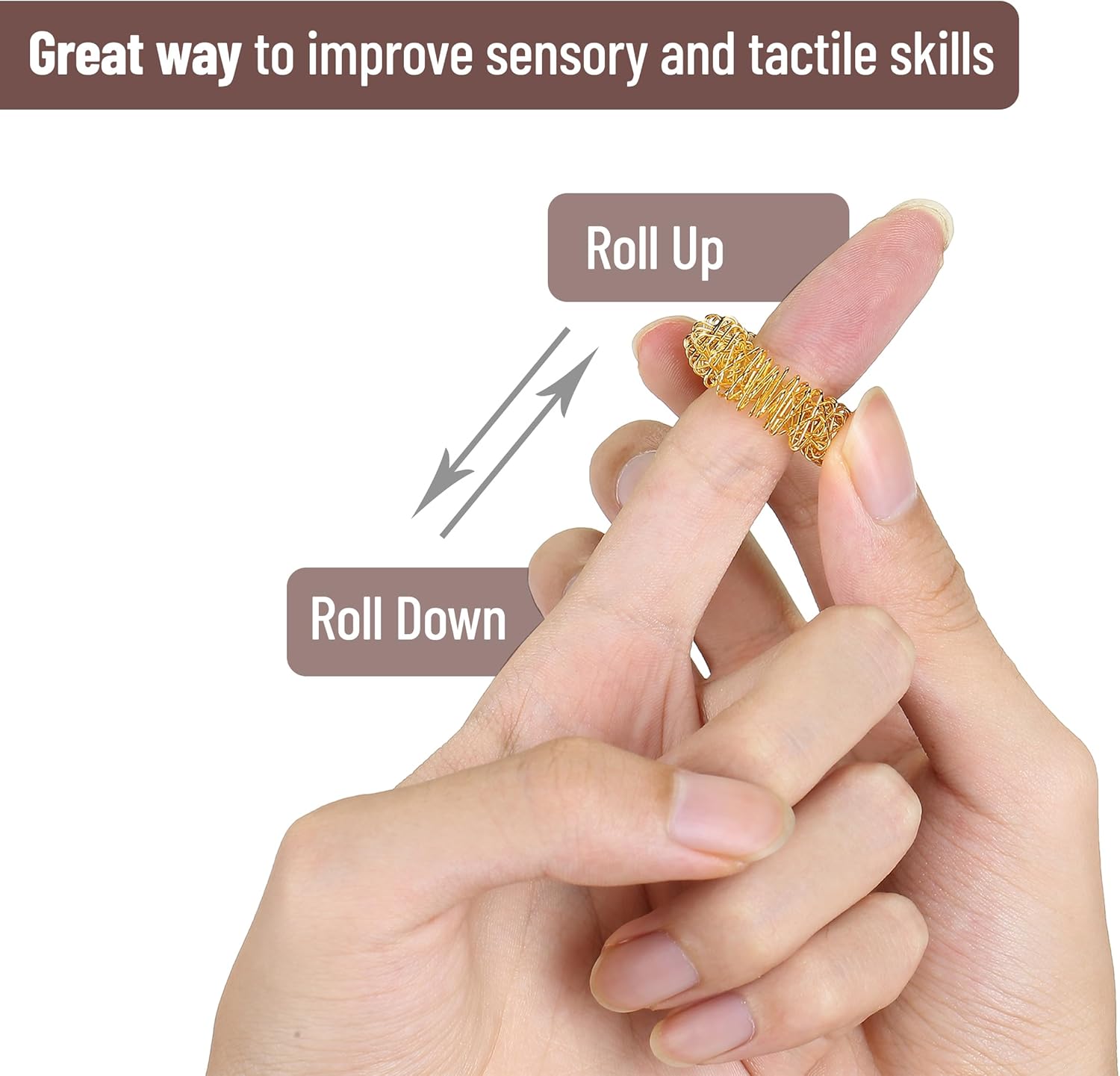 Mr. Pen- Spiky Sensory Rings, 10 Pack, Stress Relief Fidget Sensory Toys, Fidget Rings, Fidget Ring for Anxiety, Stress Relief Rings, Massager for Fidget ADHD Autism, Back to School Supplies - Image 4