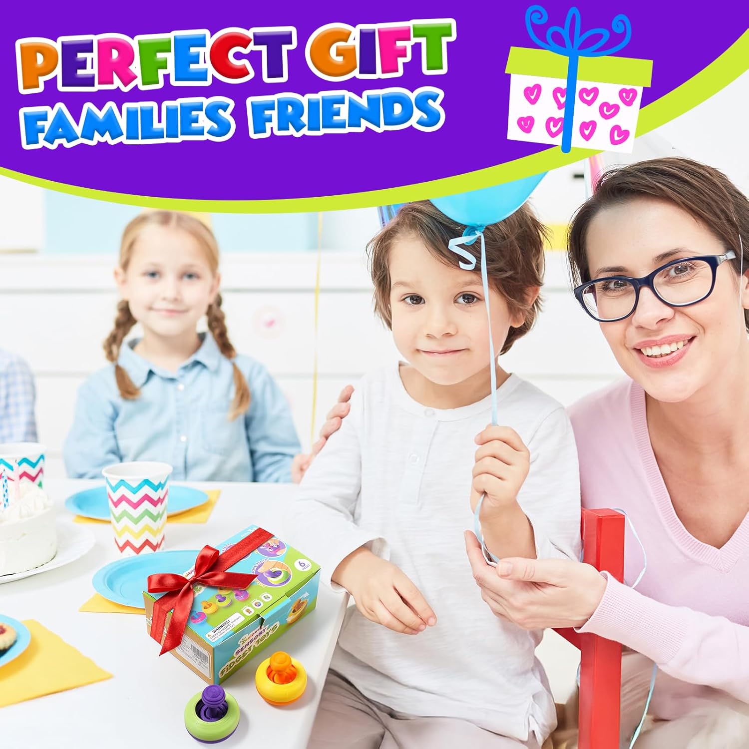 Sensory Fidget Toys for Kids Adults - 6 Pack 3D Printed Textured Fidget Toy for Students Classroom - Calming Autism Stress Toys for Special Needs Autistic Children - Calm Down Toy for Toddler 3+ - Image 9