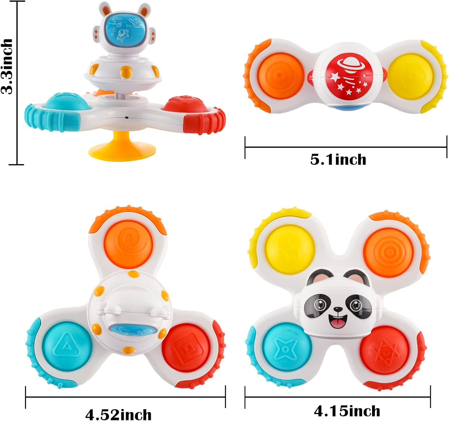 Suction Cup Spinner Toy for Baby 12-18Months, Bath Toys for Toddlers 1-3, Boys and Girls 1st Birthday Sensory Toys Gifts - Image 7