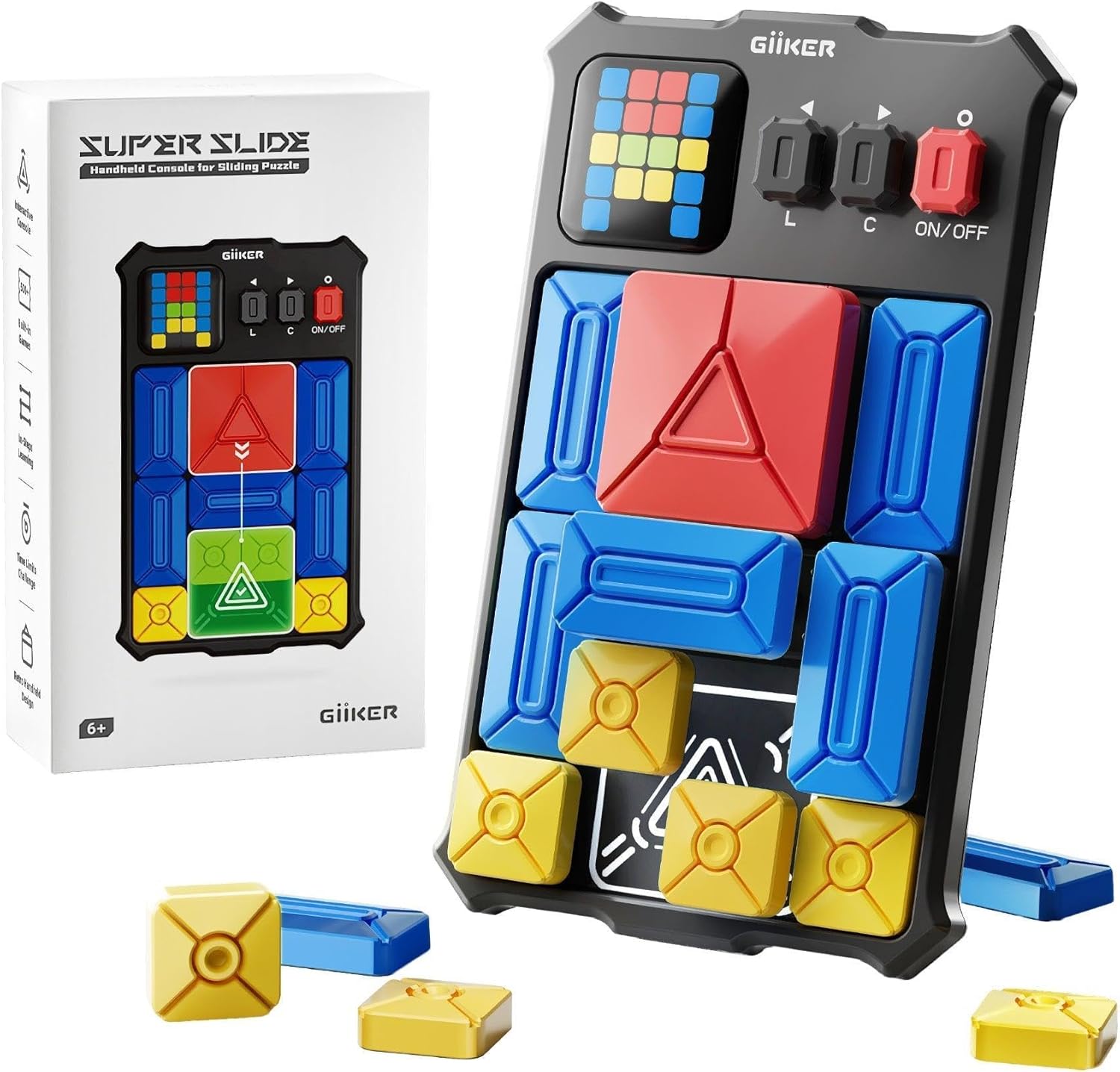 GiiKER Super Slide Puzzle Games, Original 500+ Challenges Brain Teaser Puzzle, Toys for Kids Teens, Travel Games Birthday Gifts Easter Basket Stuffers for Boys Girls, Activities for Road Trips - Image 2