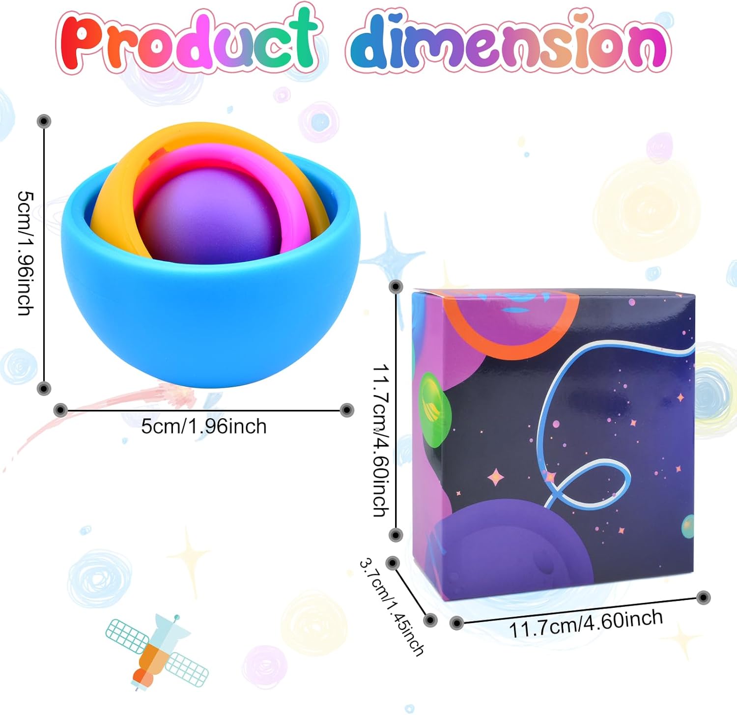Fidget Toys Kids Pack, Fidget Spinner Set, Sensory Toys Boys Girls Teens, Eaeter Basket Stuffers Party Favors, ADHD Autism Stress Relief Finger Tools, Gift for Kids Adults Birthday - Image 4