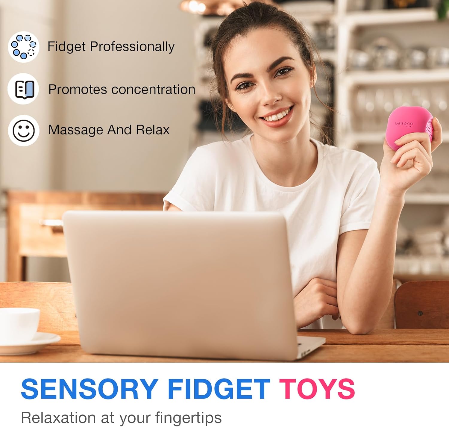 Sensory Fidget Toys for Adults Kids: 2 Pack Textured Fidget Toys for Adults Office Anxiety Relief - Sensory Toys for Kids Autism ADHD - Small Quiet Fidgets for Classroom - Image 3