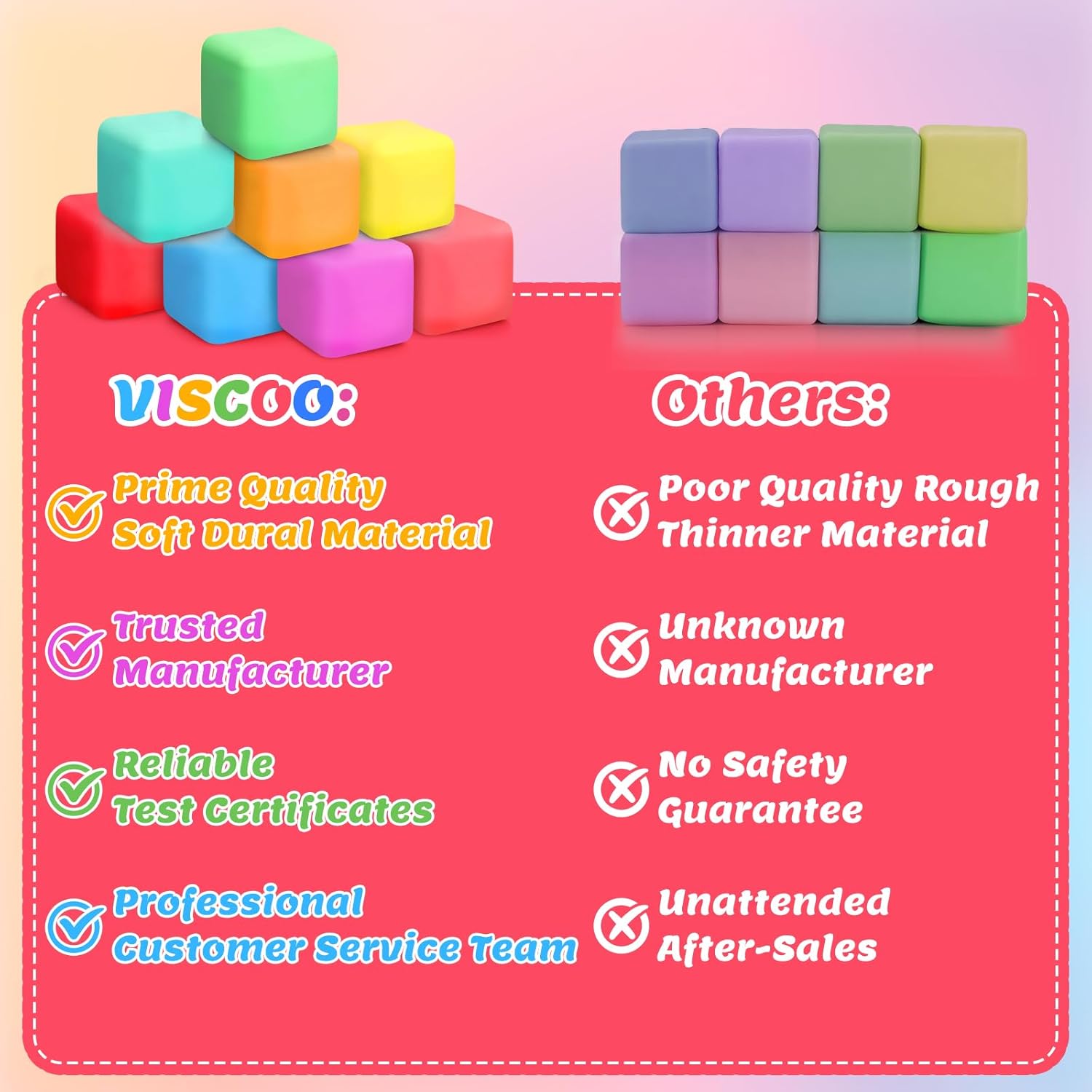 12 Pack Slow Rising Stress Cube, Dough Stress Balls Squishy Fidget Toys for Anxiety Relief, Soft Fidget Cube, Pull Stretch Squishy Toys for Classroom Prize, Party Favors for Kids Adults - Image 6