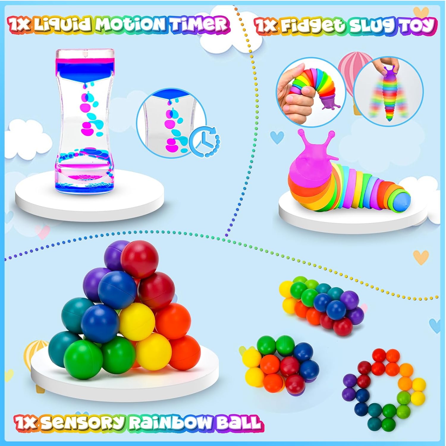 15 Pack Fidget Toys Bulk for Adults Kids, Figette Classroom Must Have Special Treasure Prize Box Tool Calm Down Quiet Sensory Autism ADHD Stress Anxiety Autistic School Gift Set Stocking Stuffer Kids - Image 4