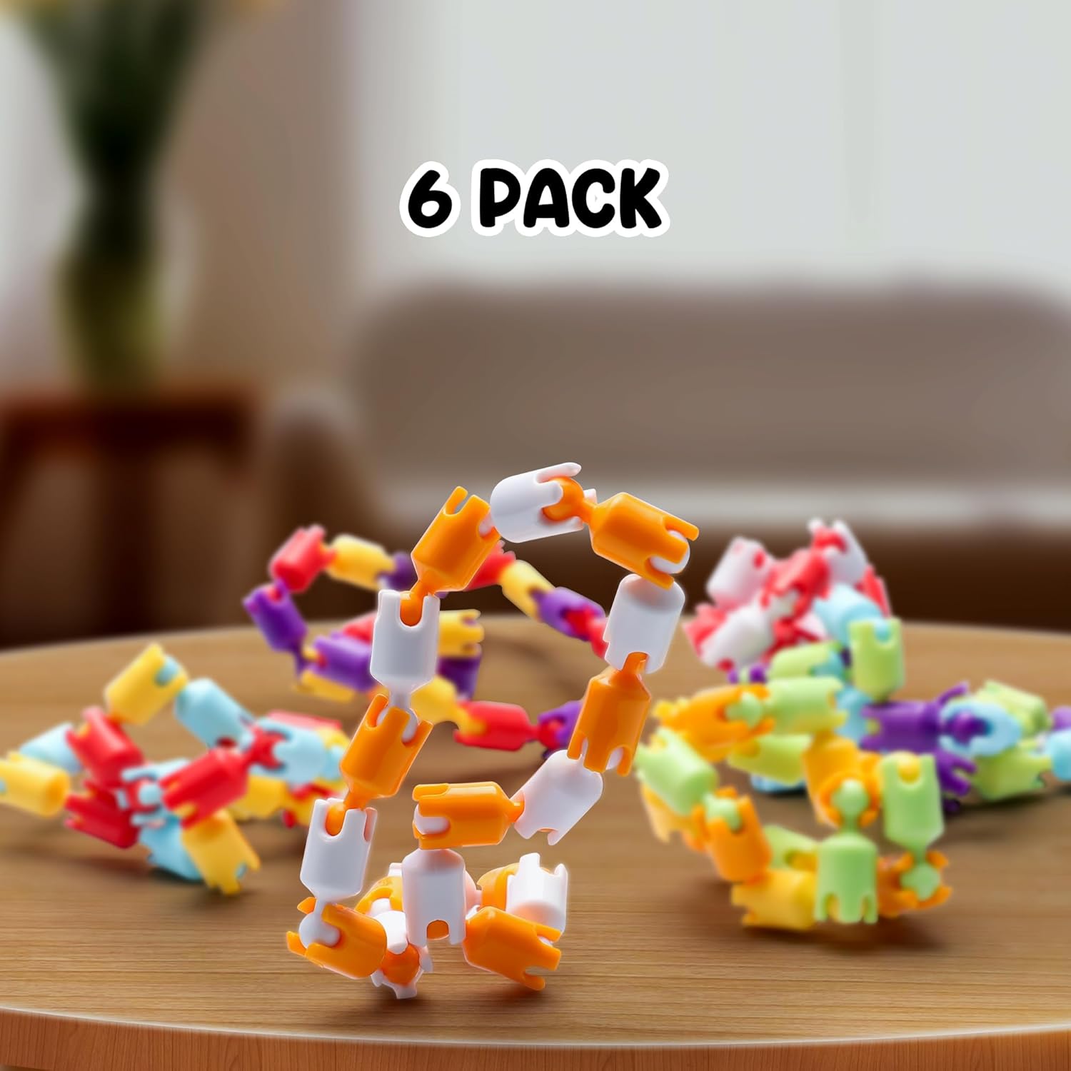 Boxgear Sensory Fidget Toys - 6PCS Multicolor Twisty Fidget Toys for Adults, Boys, Girls for Relaxation,Anxiety Stress Relief, Decompression-Squeeze, Twist, Chain Spinner Alternative Gift - Image 9