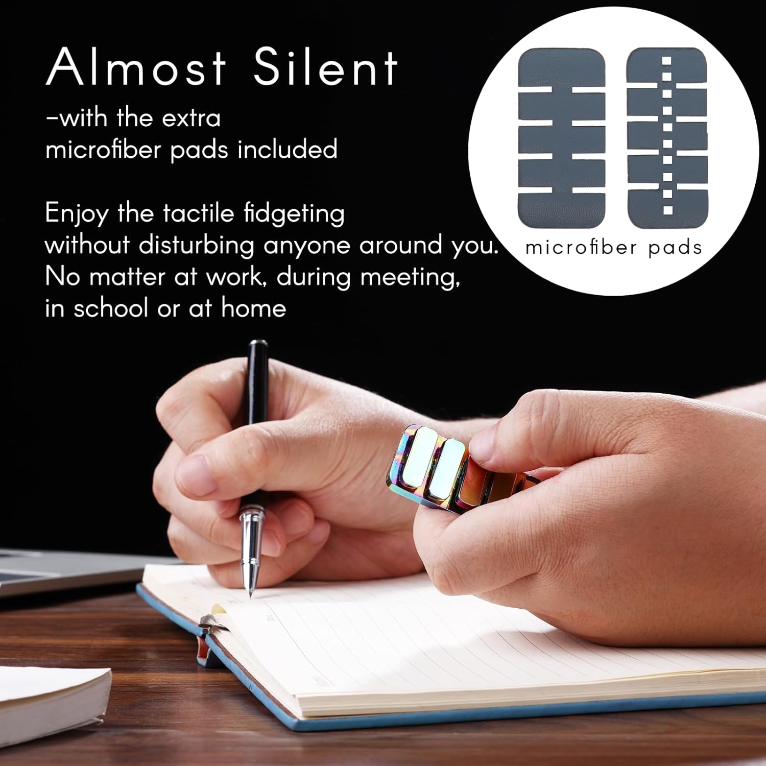 Fidget Toys for Adults, Metal Fidget Slider EDC Magnetic Haptic Fidget Clicker with 3 Noise Levels, Loud-Quieter-Quiet Adults Fidget Toy, Office Class Desk Magnetic Toys, Relief Stress and Anxiety - Image 6