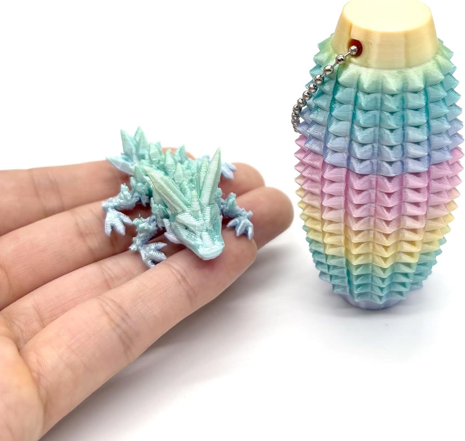 Little Ouchies Fidget Toys,3D Printed Spiky Grippie Stim Keychain, Sensory Toy for Stress Relief & Focus,3D Printed Dragon ,Fidget Dragon Toys(Purple ) - Image 6