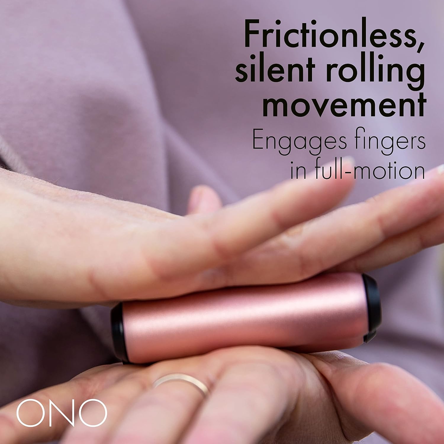 ONO Roller - Handheld Fidget Toy for Adults | Help Relieve Stress, Anxiety, Tension | Promotes Focus, Clarity | Compact, Portable Design (Full Size/Aluminum, Rose Gold) - Image 5