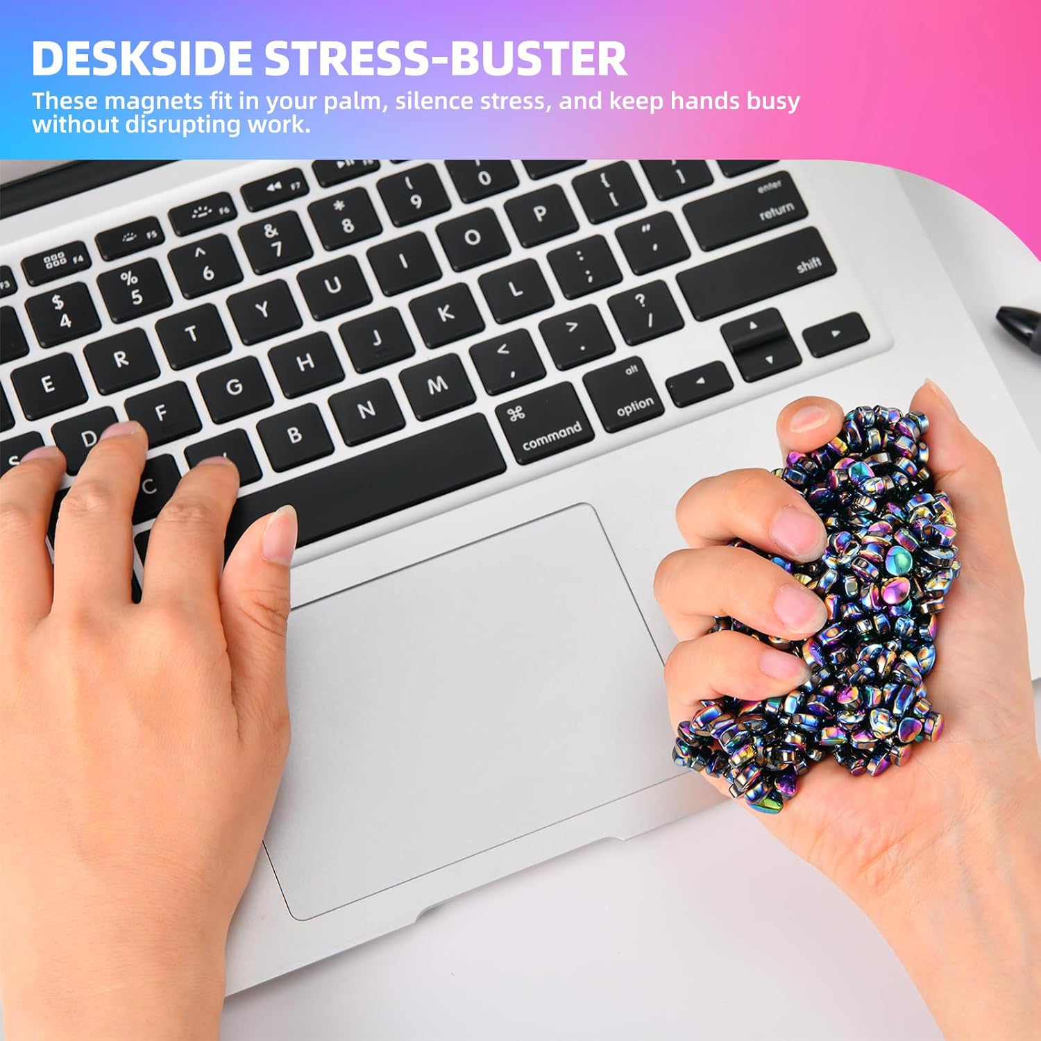 550pcs Fidget Toys for Adults & Teens,Weak Magnetic Balls Ferrite Putty Colorful,Stress Relief Sensory Toys for Autism ADHD Anxiety,Magnet Balls Desk Toys for Adults/Fidgets Toys Adults Gifts - Image 7