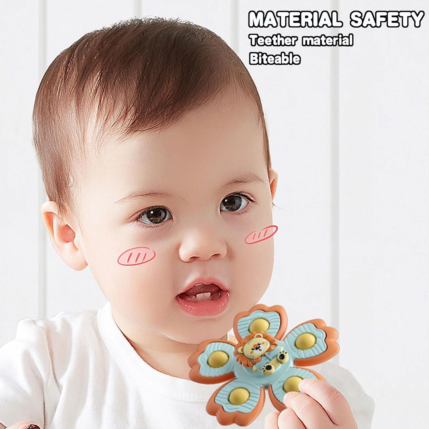 4 Pcs Pop Suction Cup Spinner Toys for 1 Year Old Baby|Baby Bath Toys|Sensory Toys for Toddlers 1-3|Spinning Toy for Boys and Girls|Airplane Car Travel Table & Window Toy Birthday Gifts for Infant - Image 6