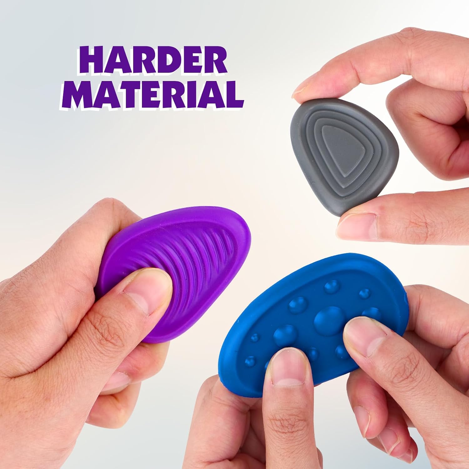 Fidget Toys Adults Sensory Stone: 6 Pack Textured Worry Stone for Autism Kids Calming Down - Fidget Stress Toys for Anxiety Relief - Small Students Prizes Fidget Toys - Image 4