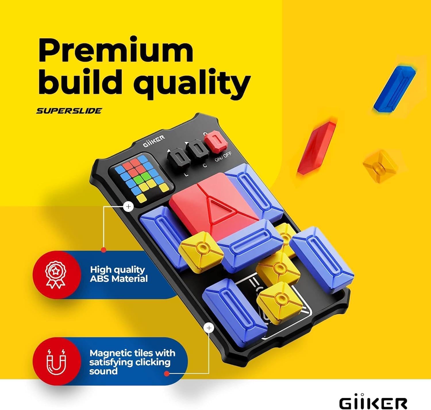 GiiKER Super Slide Puzzle Games, Original 500+ Challenges Brain Teaser Puzzle, Toys for Kids Teens, Travel Games Birthday Gifts Easter Basket Stuffers for Boys Girls, Activities for Road Trips - Image 5