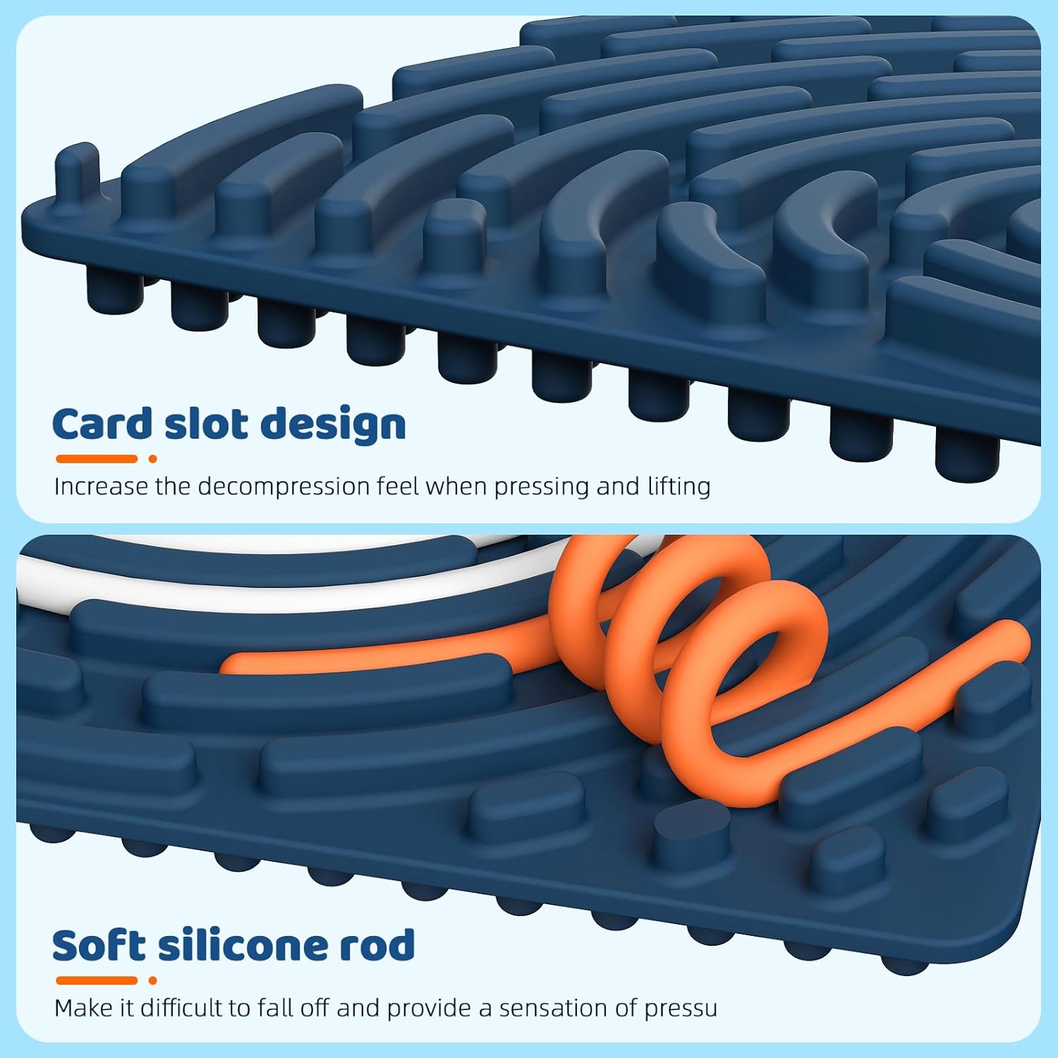 Sensory Activity Board: Ednzion Double-Sided Silicone Fidget Toy for Kids & Adults | Silent, No Mess, Calming for Anxiety, ADHD & Autism | Portable with Travel Bag & 20 Strings | Ages 3+ - Image 3