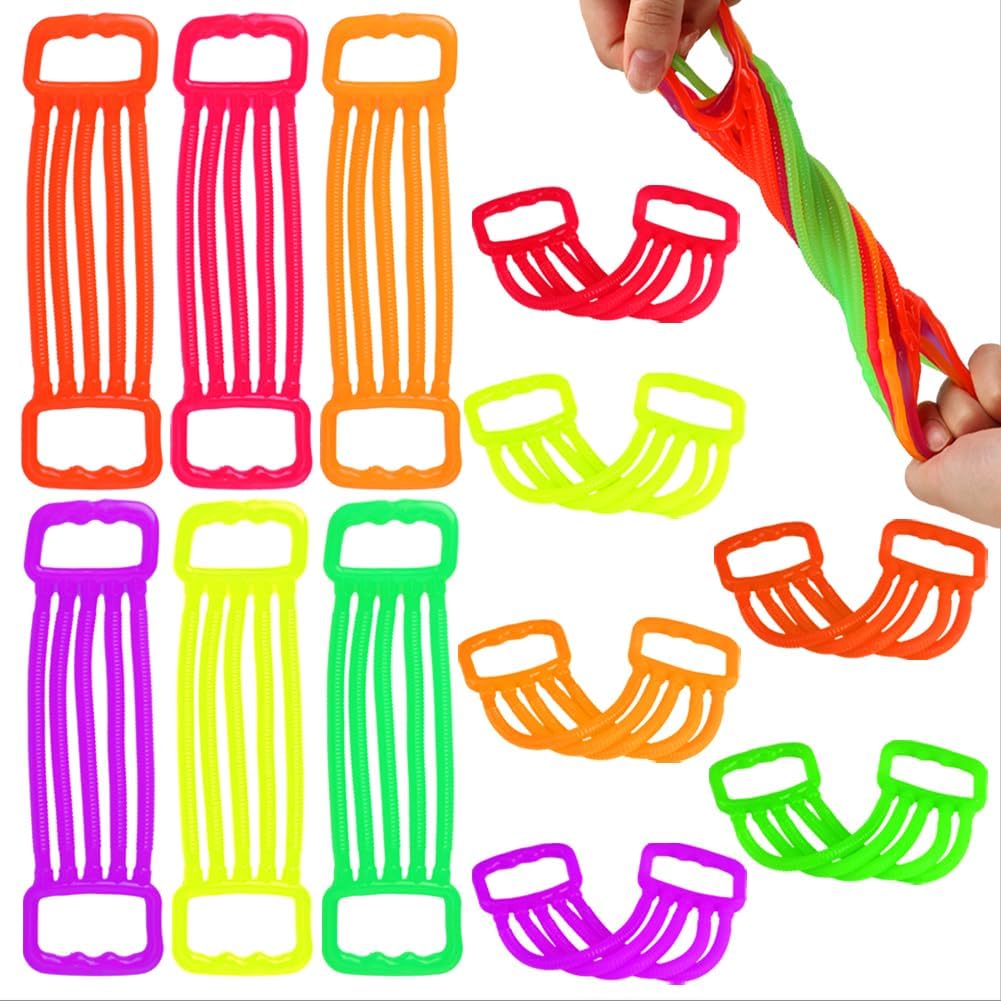12 Pack Stretchy Strings Fidget Toys, Stretchy Fidget Sensory Toys Stress Relief Anxiety Calming Toys for Autistic Kids Boys Adults Classroom Prize Treasure Box Birthday Christmas Party Favors Gifts - Image 2