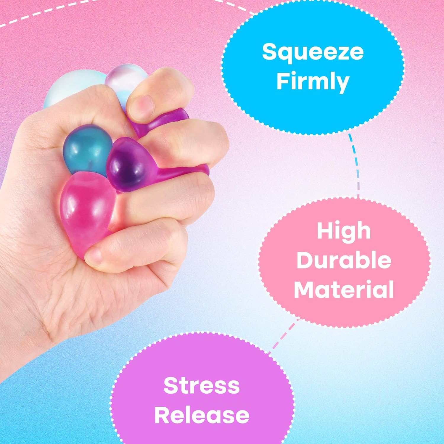 Small Fish Sensory Fidget Toys for Kids: Stress Cube for Autism/ADHD - Mini Slow-Rising Squeeze Ball - Calming Toys for Classroom, Travel & Occupational Therapy - Birthday Gifts for Boys & Girls - Image 4