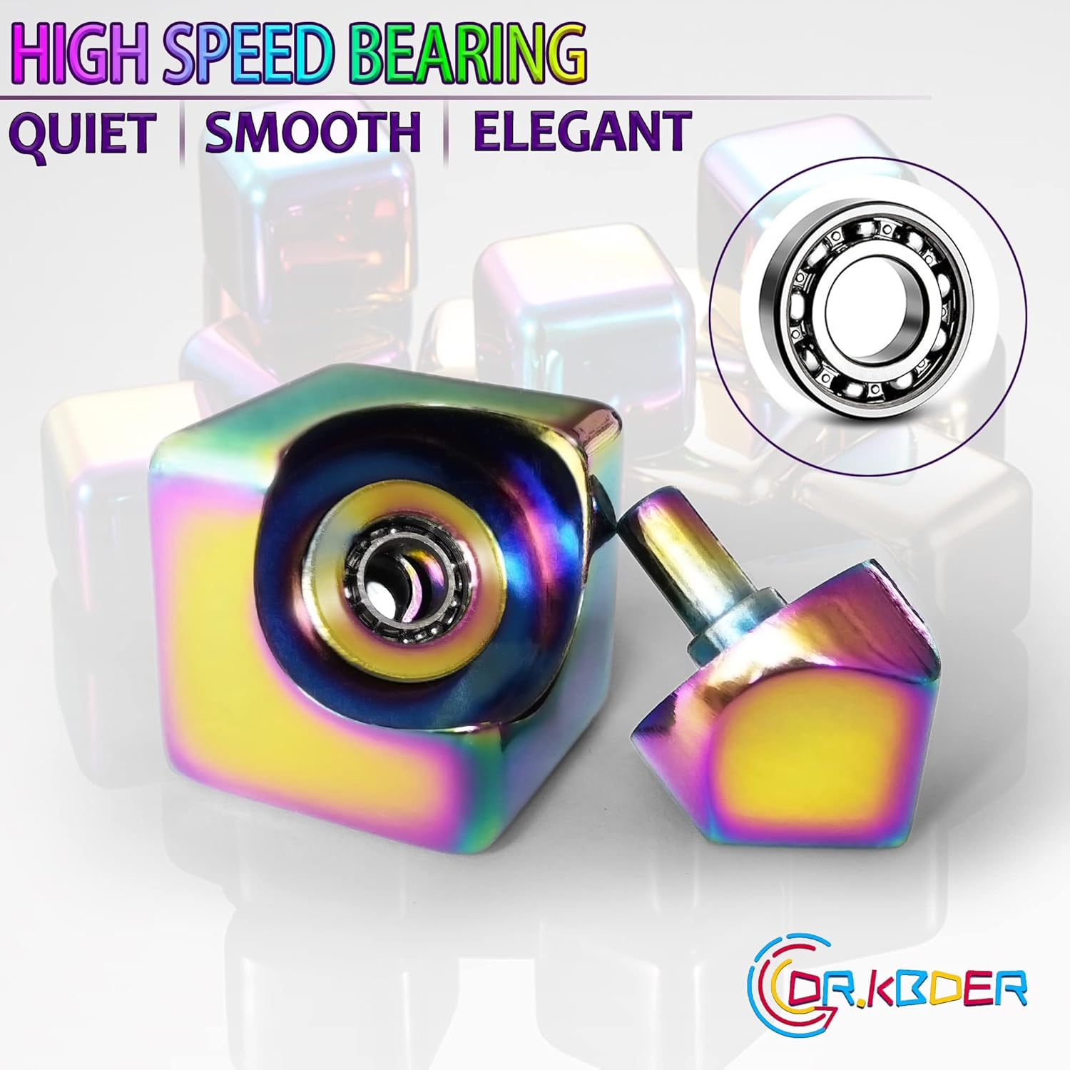 Fidget Spinner Toys Cube Adults, Easter Basket Stuffers for Teens Metal Cool Stuff Desk Gadgets Office Toys Small Anxiety Figette Sensory Toy ADHD Tool Fingears Figet Stress Valentine Gift for Boys - Image 5