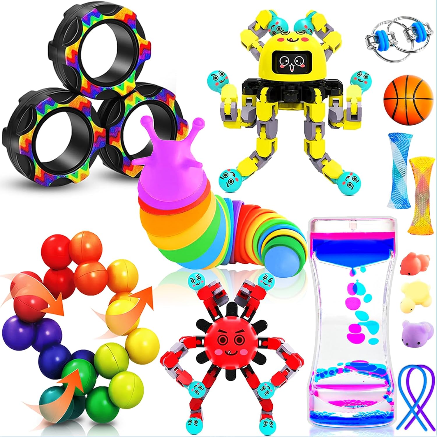15 Pack Fidget Toys Bulk for Adults Kids, Figette Classroom Must Have Special Treasure Prize Box Tool Calm Down Quiet Sensory Autism ADHD Stress Anxiety Autistic School Gift Set Stocking Stuffer Kids - Image 2