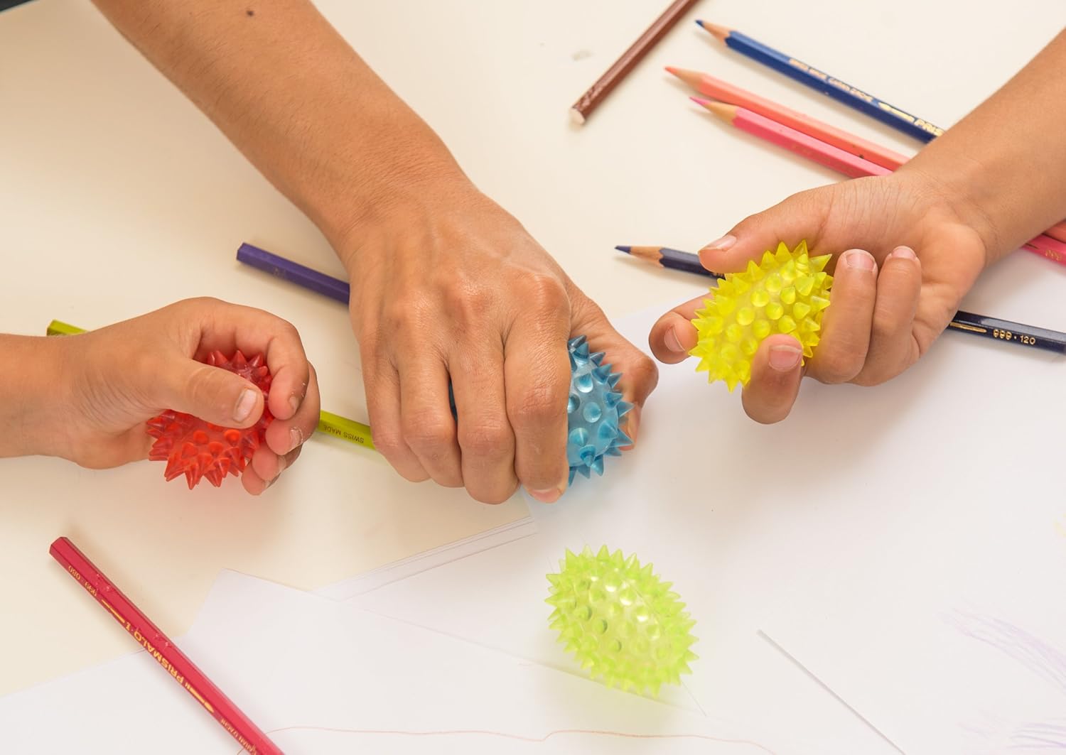 Spiky Balls Stim Toy 4 Pcs Set, Picking Desk Fidgets for Kids & Adults, ADHD Autism, Sensory Fidget Toys for School, Stress Relief and Boost Focus - Image 7