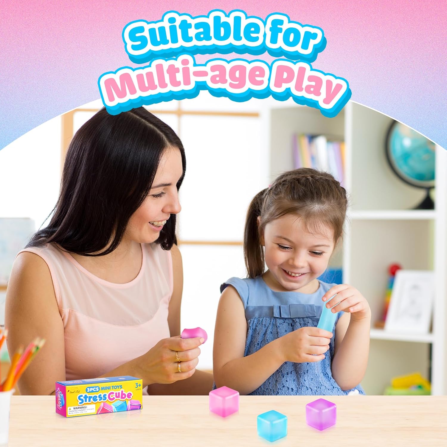 Small Fish Sensory Fidget Toys for Kids: Stress Cube for Autism/ADHD - Mini Slow-Rising Squeeze Ball - Calming Toys for Classroom, Travel & Occupational Therapy - Birthday Gifts for Boys & Girls - Image 8