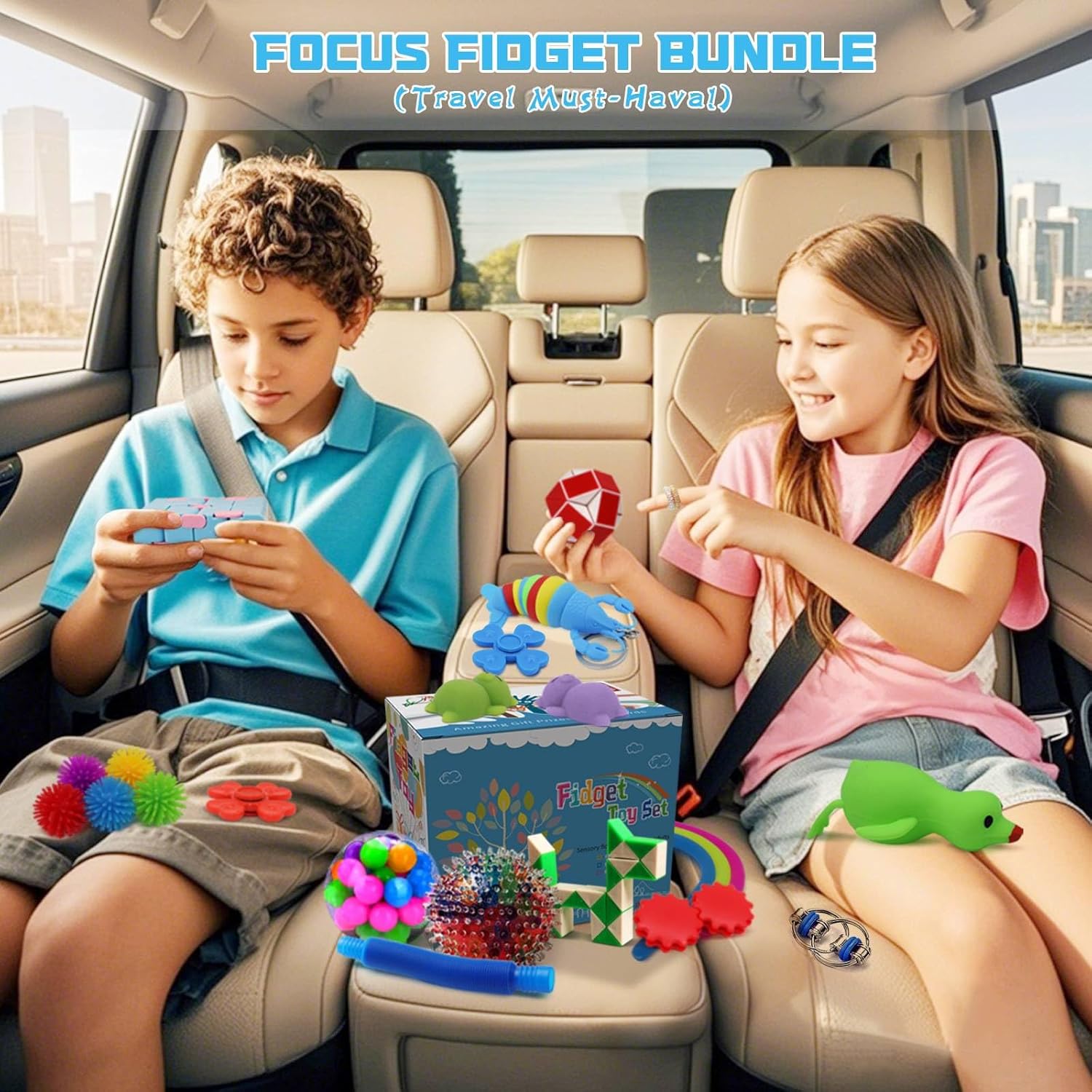 34 Pcs Fidget Toys, Stress Relief Fidget Sensory Toys for Kids Adults Boys Girls ADHD OCD Anxiety Autism, Treasure Box Prizes Classroom Rewards Party Favors Carnival Prizes Goodie Bag Stuffers Gifts - Image 8