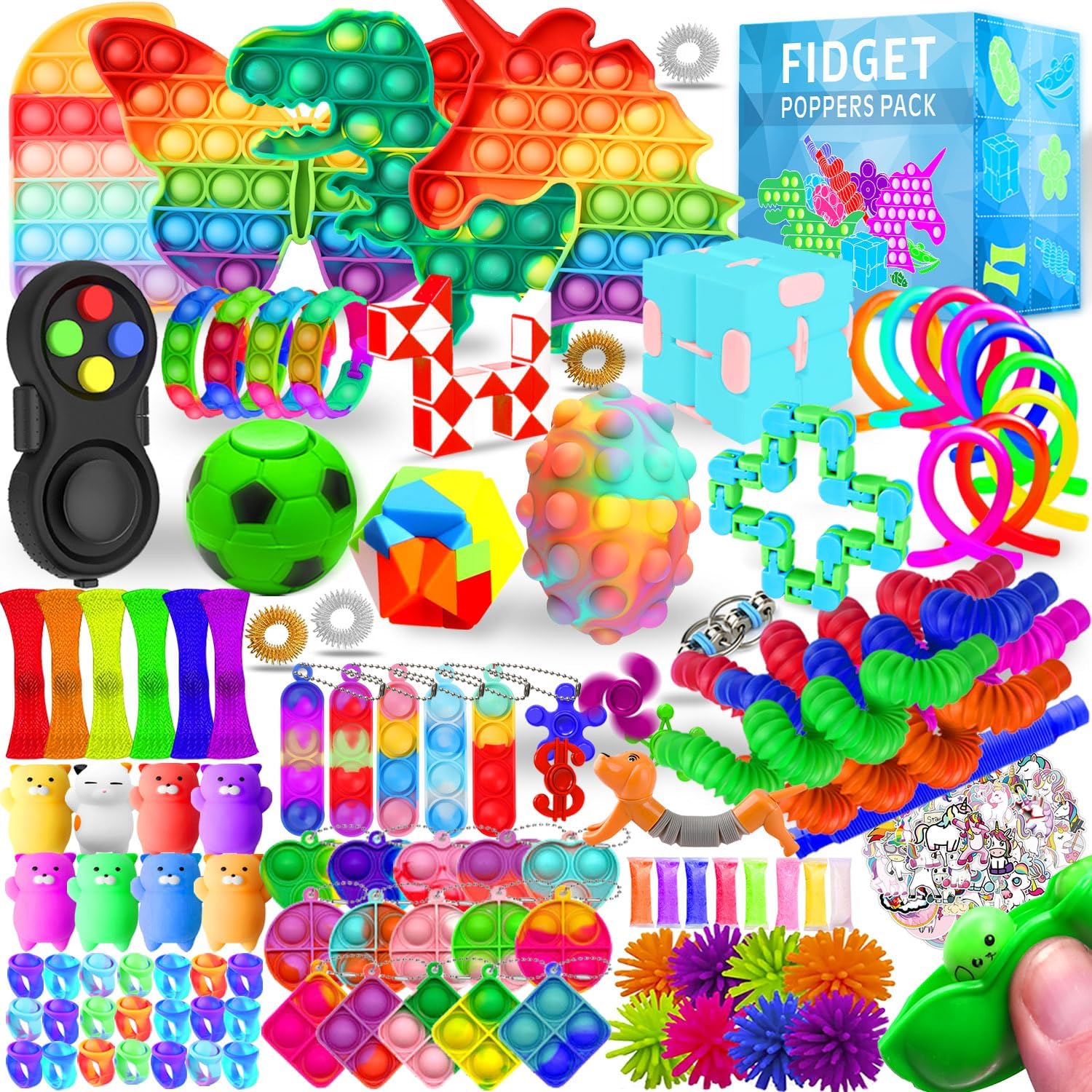 Fidget Toys, 120 Pack Fidgets Set Stocking Stuffers for Kids Party Favors Autism Sensory Toy Bulk Adults Kids Boys Girls Teens Stress Autistic ADHD Anxiety Carnival Treasure Classroom Prizes - Image 5