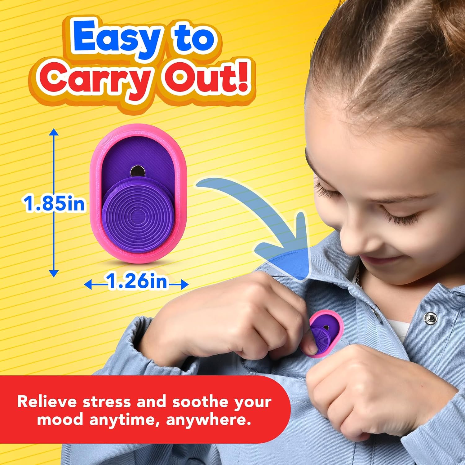 Magnetic Fidget Toys Kids Adults: 6 Pack Fidget Slider for Stress Relief, Calm Down Sensory Toys for Anxiety ADHD Autistic, Small Fidgets Toy for Classroom Prize Travel, Children Teens Gift - Image 4