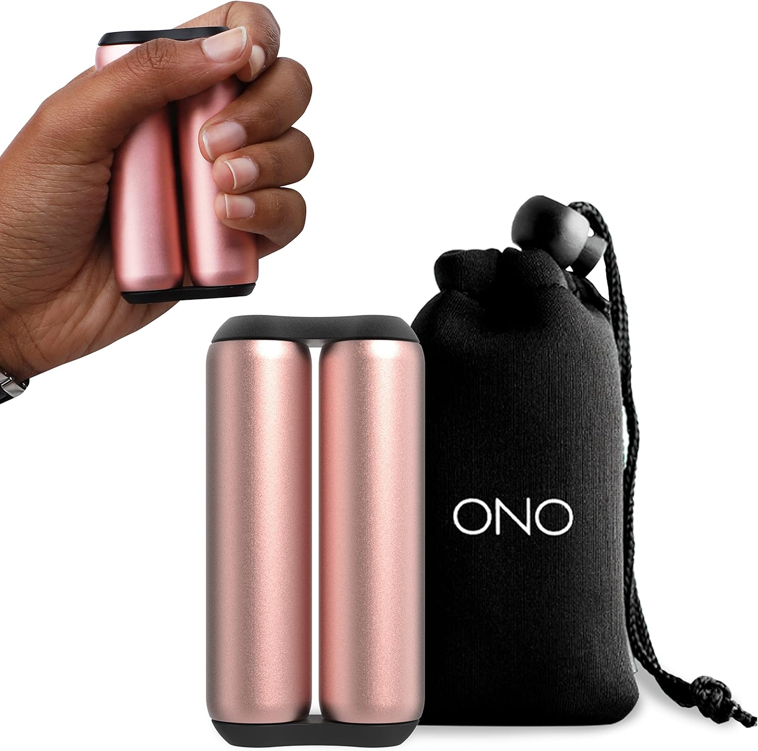 ONO Roller - Handheld Fidget Toy for Adults | Help Relieve Stress, Anxiety, Tension | Promotes Focus, Clarity | Compact, Portable Design (Full Size/Aluminum, Rose Gold) - Image 2