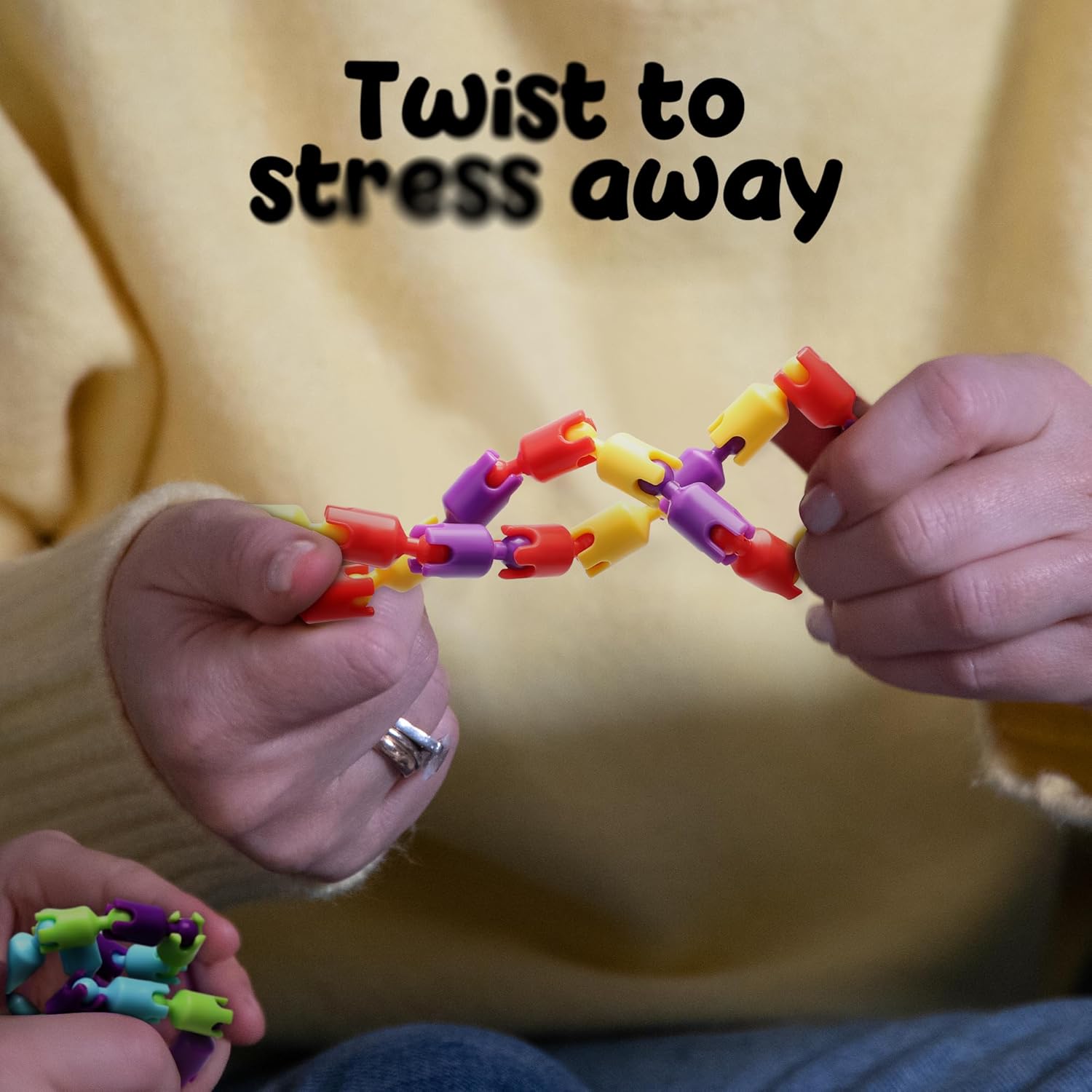 Boxgear Sensory Fidget Toys - 6PCS Multicolor Twisty Fidget Toys for Adults, Boys, Girls for Relaxation,Anxiety Stress Relief, Decompression-Squeeze, Twist, Chain Spinner Alternative Gift - Image 6