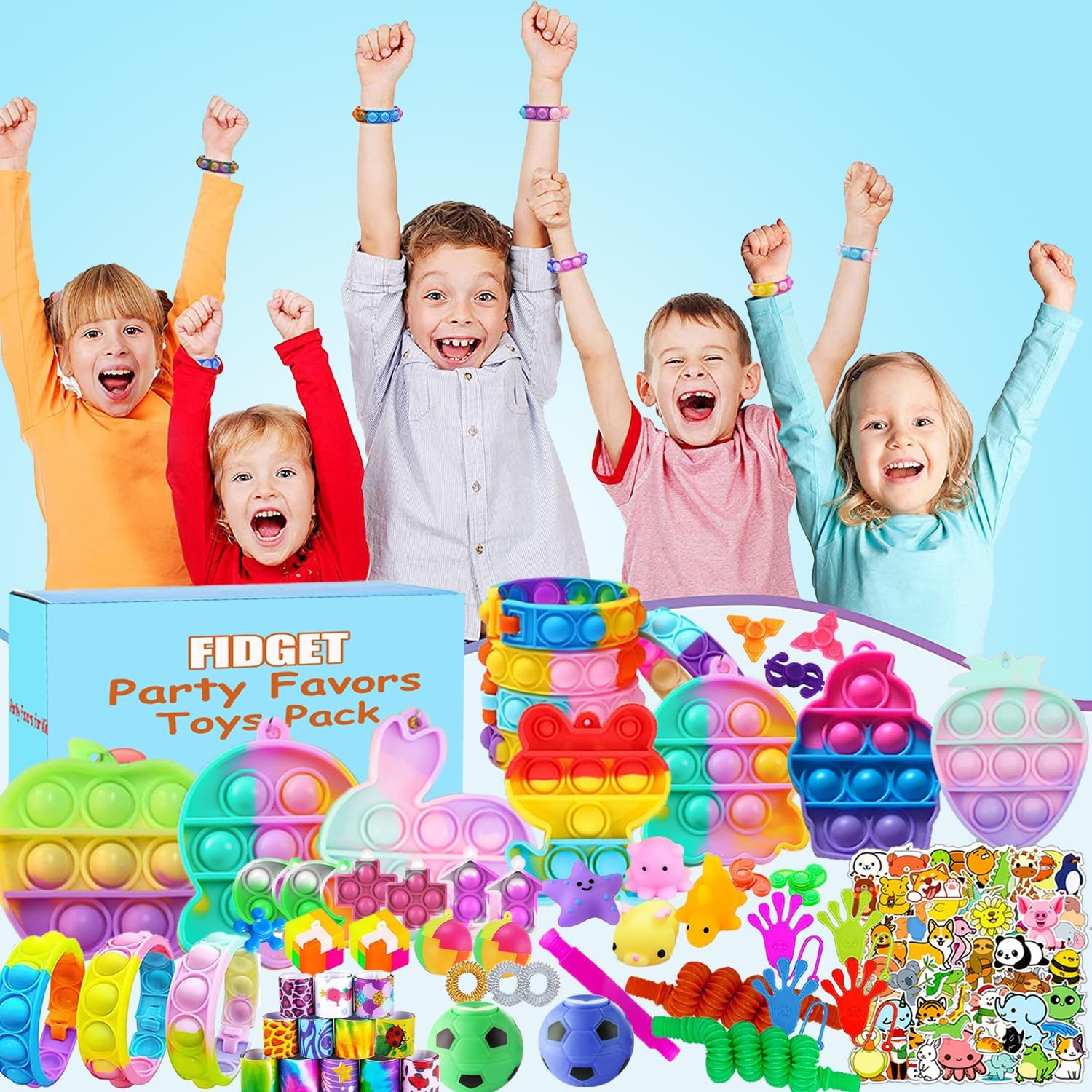 118 Pcs Fidget Toys for Kids, Stress Sensory Toys Pack Party Favors Kids Anxiety Autism ADHD, Treasure Box Classroom Prizes, Pinata Fillers Goodie Bags Stuffers Gift Bag - Image 8