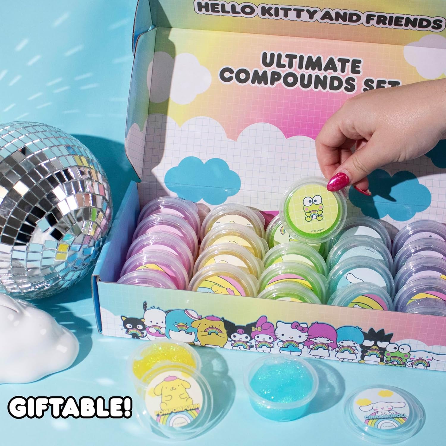 Hello Kitty Ultimate Slime Set, 25-Pack Scented Glitter Slimes, Party Favors for Kids 8-12, Slime Bulk, Mini Slime, Sanrio Stuff - Image 4