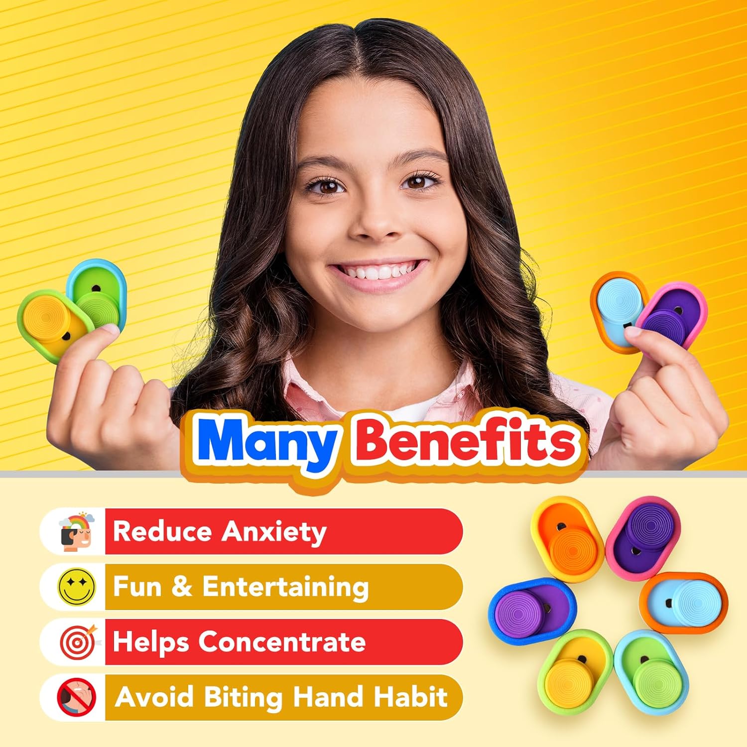 Magnetic Fidget Toys Kids Adults: 6 Pack Fidget Slider for Stress Relief, Calm Down Sensory Toys for Anxiety ADHD Autistic, Small Fidgets Toy for Classroom Prize Travel, Children Teens Gift - Image 5
