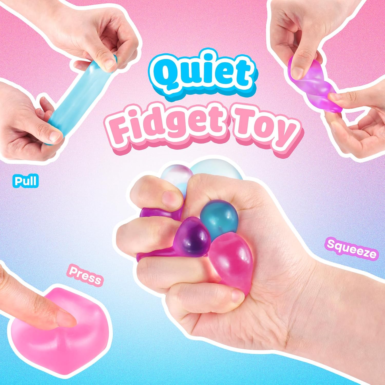 Small Fish Sensory Fidget Toys for Kids: Stress Cube for Autism/ADHD - Mini Slow-Rising Squeeze Ball - Calming Toys for Classroom, Travel & Occupational Therapy - Birthday Gifts for Boys & Girls - Image 3