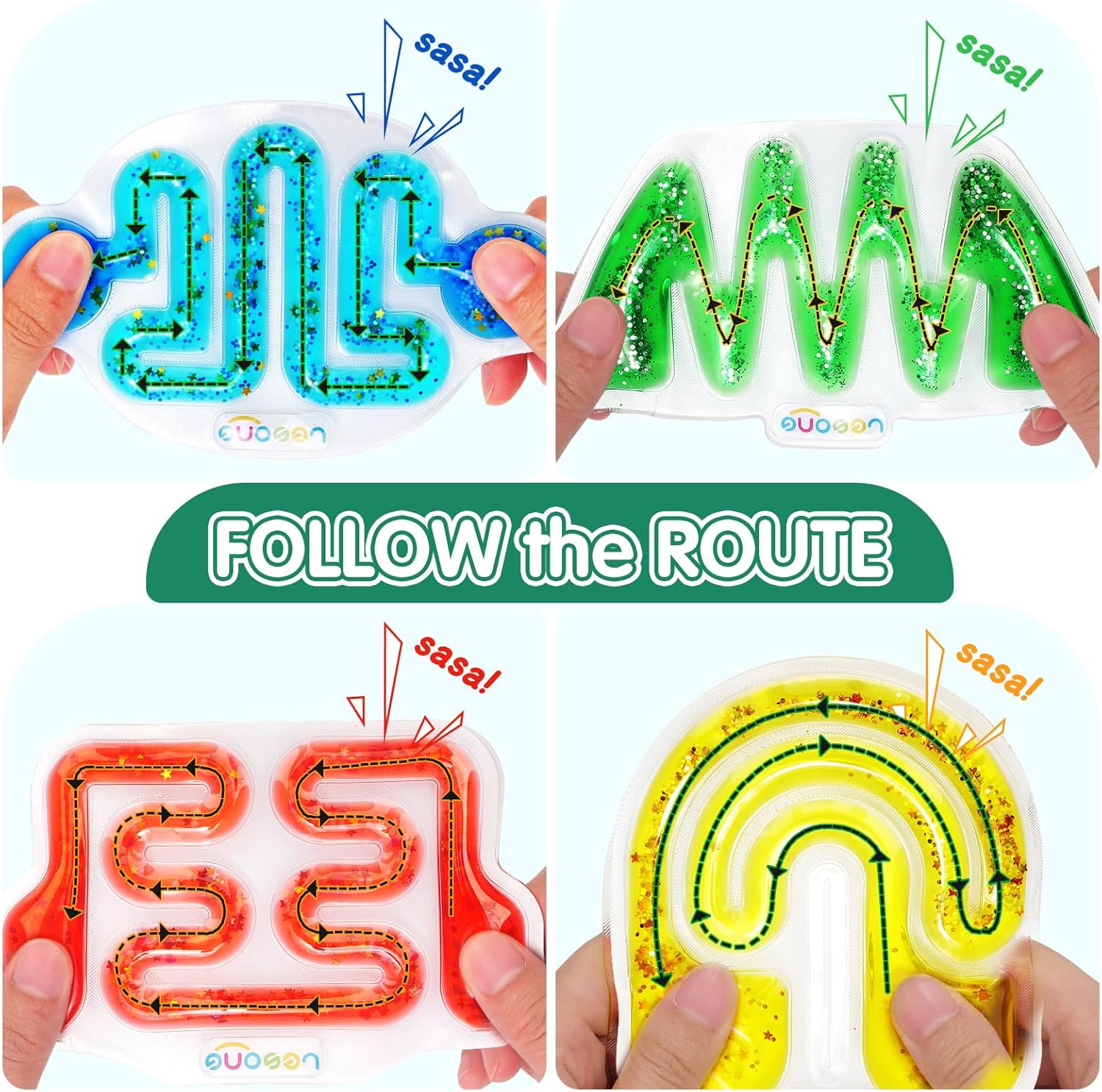 Squishy Sensory Fidget Toys for Kids - Autism Sensory Quiet Fidget for Classroom Students Autistic Children Special Needs, Anxiety Relief for Calm Down, Squeeze Sensory Tube Easter Basket Essentials - Image 3