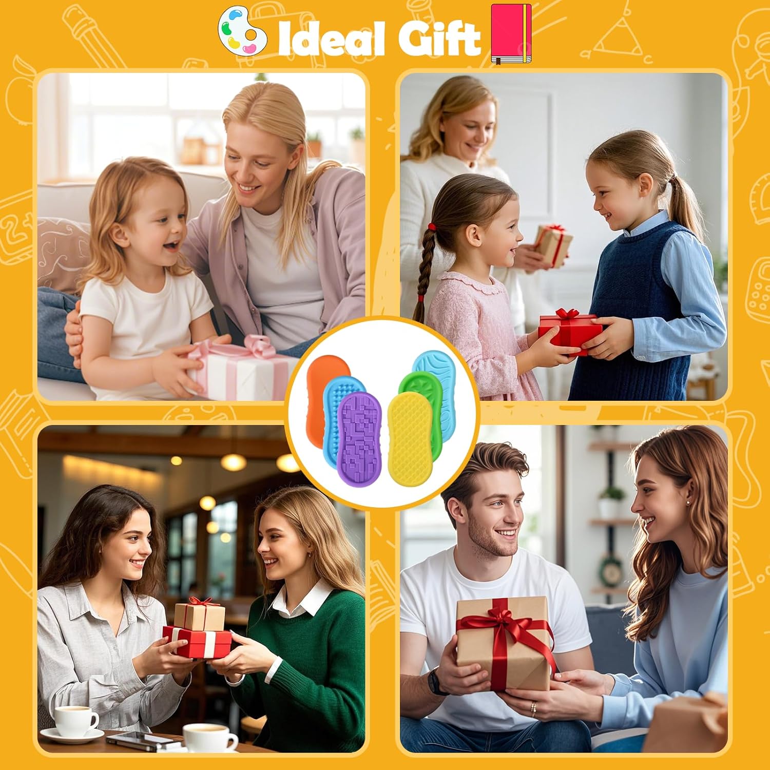 BUSOHA Silicone Magnetic Fidget Slider Toys - Relieve Anxiety Fidget Toys Adult for Classroom Sensory Worry Stone Travel Toys for Stress,Autism and ADHD,Gifts for Teens Kids - Image 8