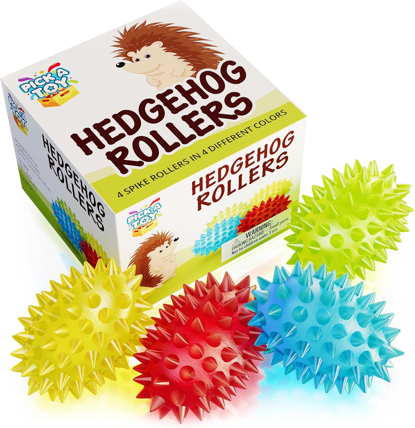 Spiky Balls Stim Toy 4 Pcs Set, Picking Desk Fidgets for Kids & Adults, ADHD Autism, Sensory Fidget Toys for School, Stress Relief and Boost Focus - Image 2