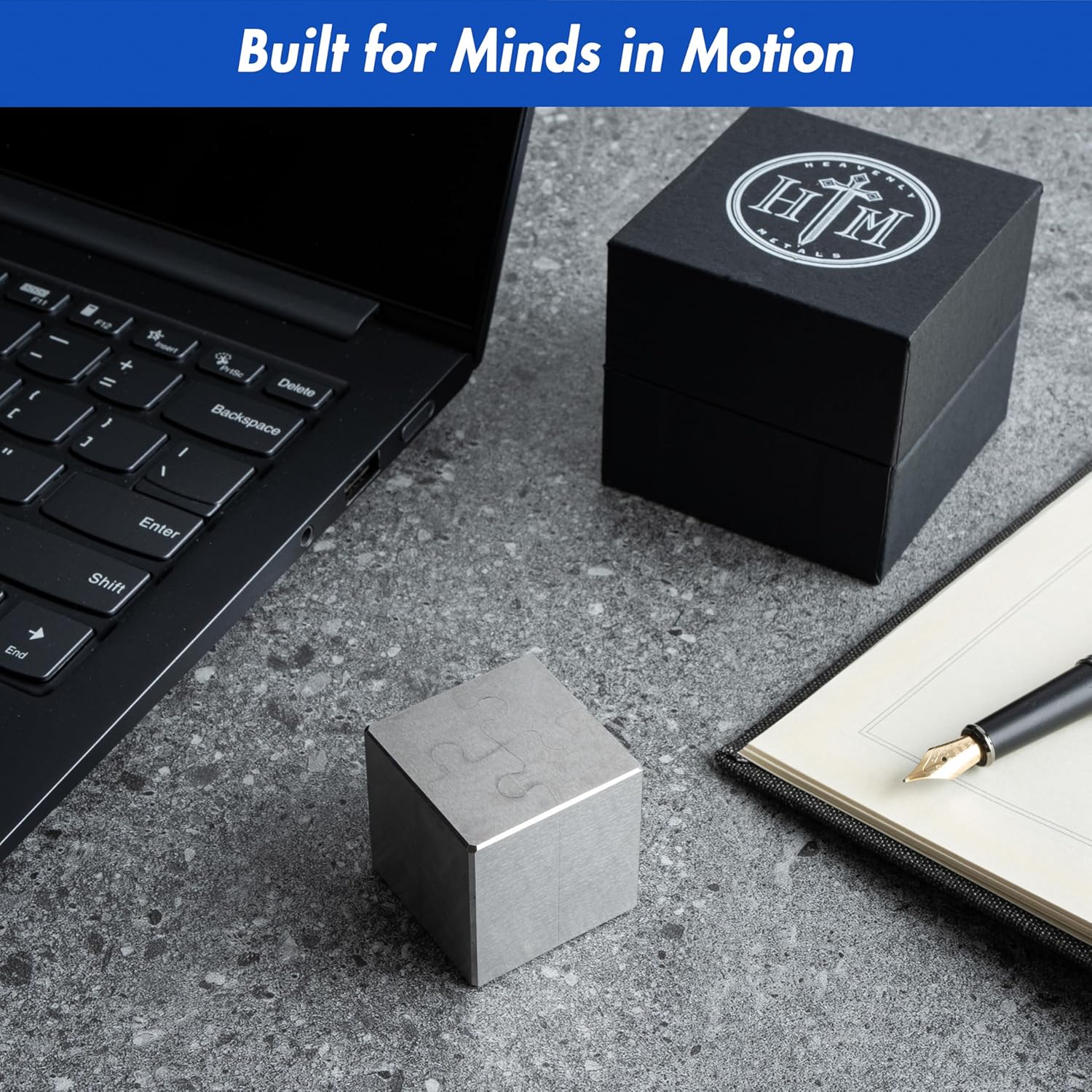 Heavenly Metals 4-Piece Cube 3D Puzzle for Adults – Stainless Steel Desk Toy and Fidget, Zero Tolerance Wire EDM Cut Office Gift for Men & Women - Image 4