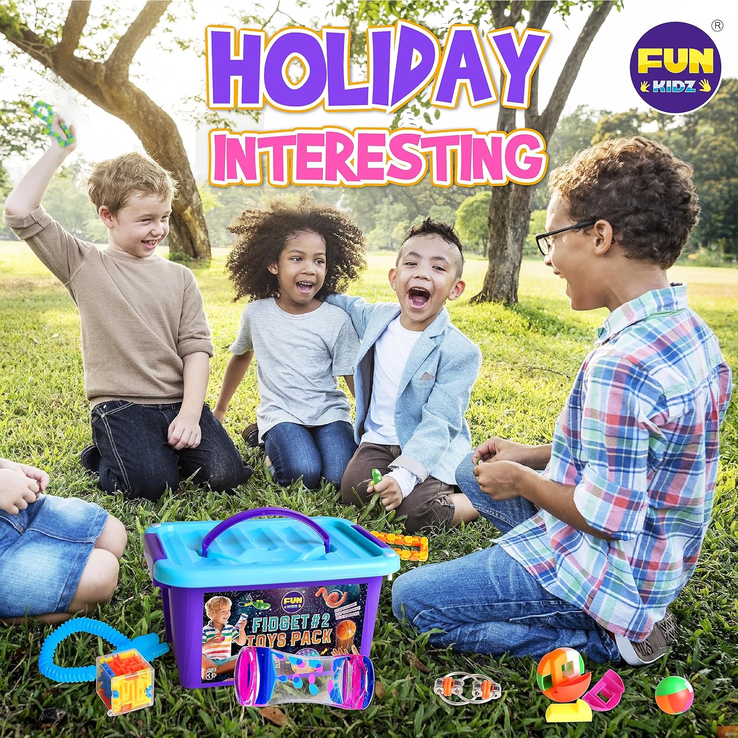 Fidget Pack Box for Boys Girls 4-12, FunKidz Fidget Toys for Kids 5-7 Autistic Sensory Mystery Birthday Gifts in Reusable Portable Treasure Box Nice Party Favors - Image 10