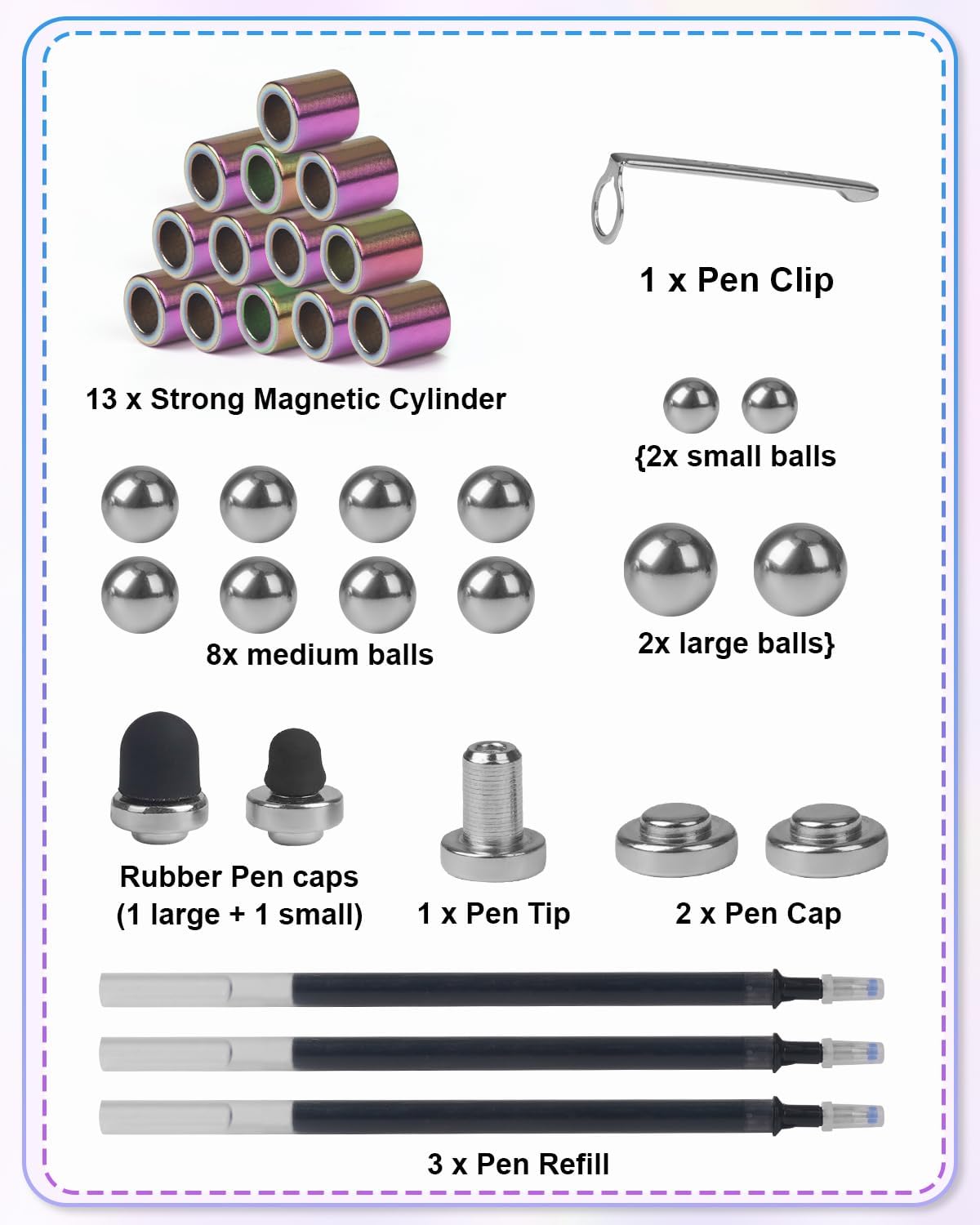 Stocking Stuffers for Teens Boys Girls Fidget Pen, Gifts for Kids Mens Him Husband Magnetic Pen Fidget Toys Adults Unique Christmas Fun Birthday Gag Gift Ideas Cool Stuff Gadgets for Young Teenage - Image 8