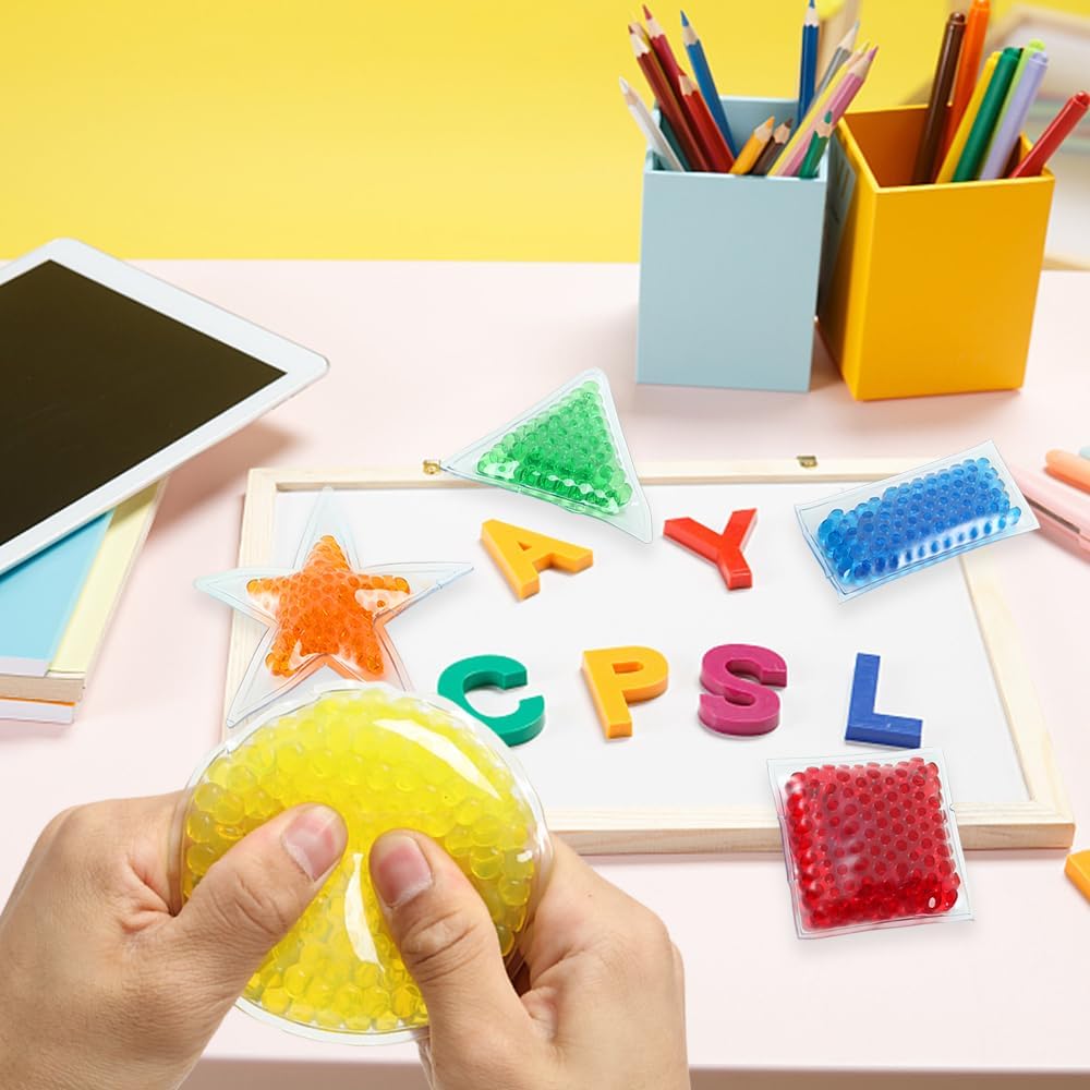 Fidget Sensory Toys for Autism Kids, Quiet Fidget for Classroom Calming Down Must Haves, Squishy Stress Anxiety Relief for Adults Office & Home ,Fidget Shapes Learning Toys - Image 3